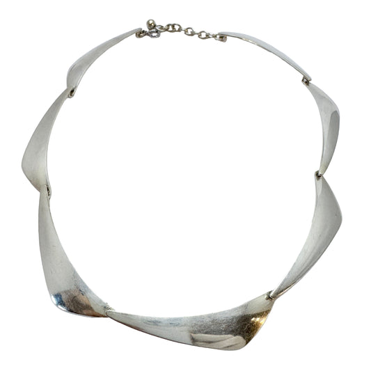 Niels Erik From, Denmark c 1960s. Vintage Sterling Silver Necklace.