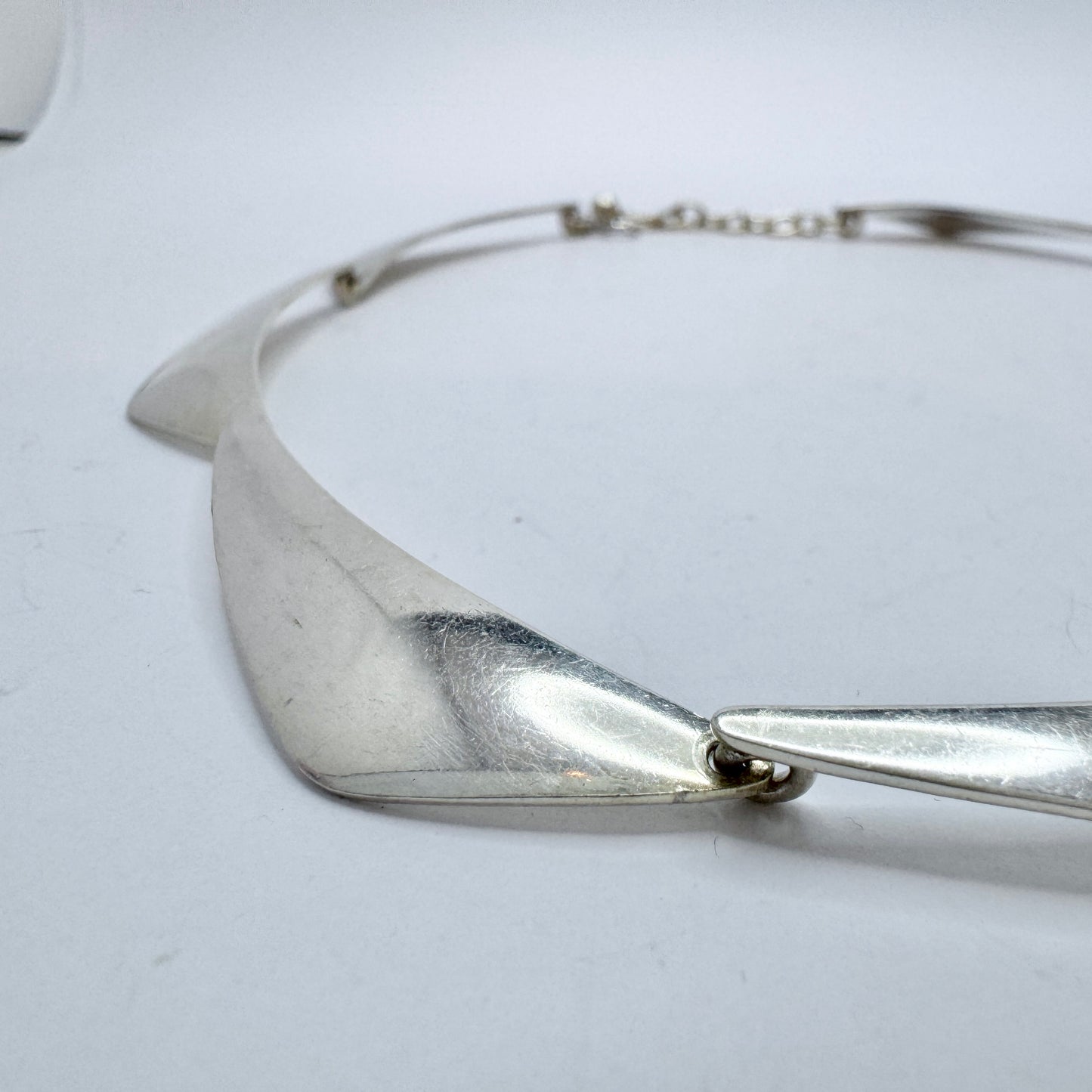 Niels Erik From, Denmark c 1960s. Vintage Sterling Silver Necklace.