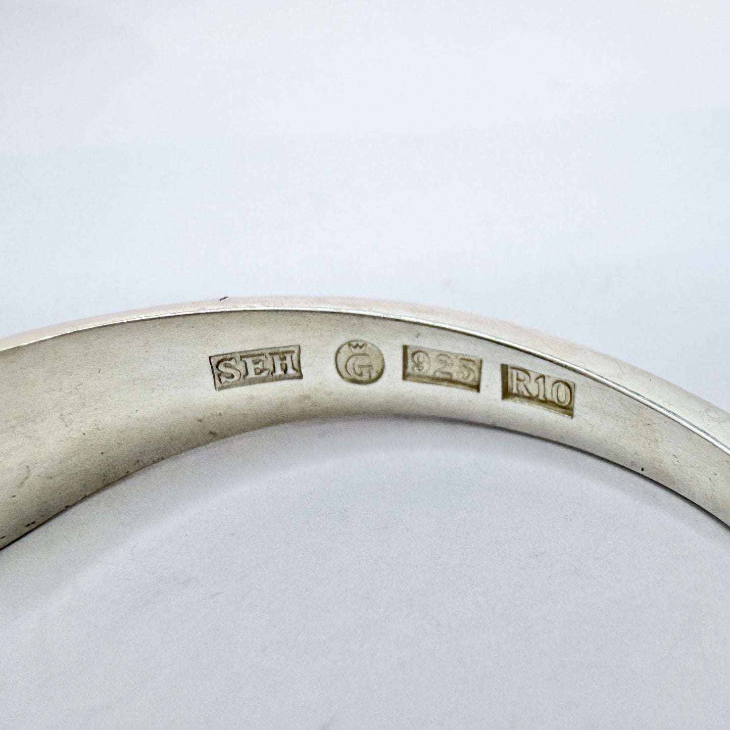 Högberg, Gothenburg Sweden. Large Vintage Sterling Silver Earrings.