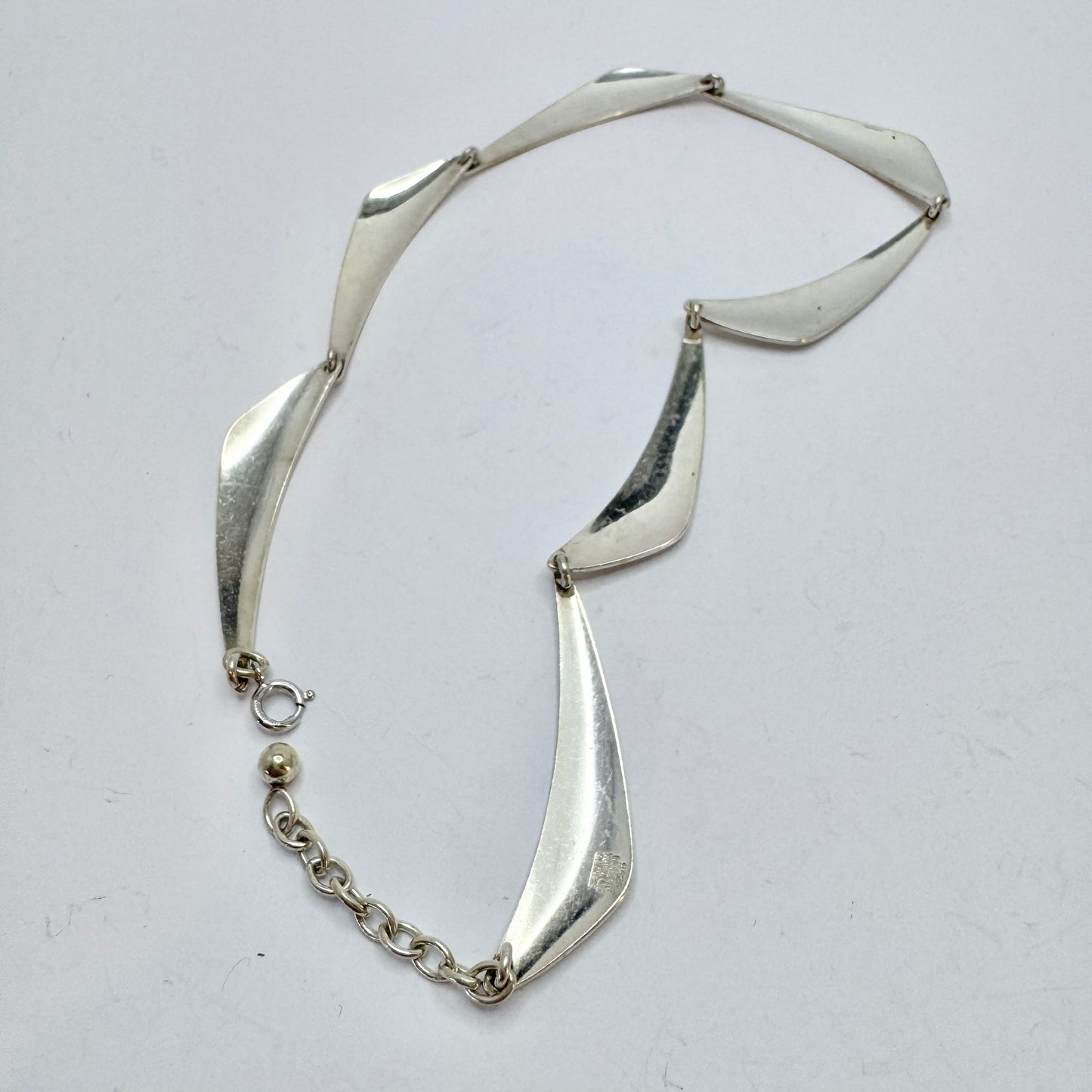 Niels Erik From, Denmark c 1960s. Vintage Sterling Silver Necklace.
