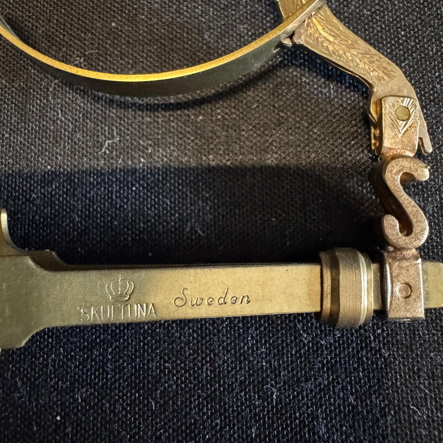 Skultuna, Sweden. Vintage Brass Smart Candle Snuffer.