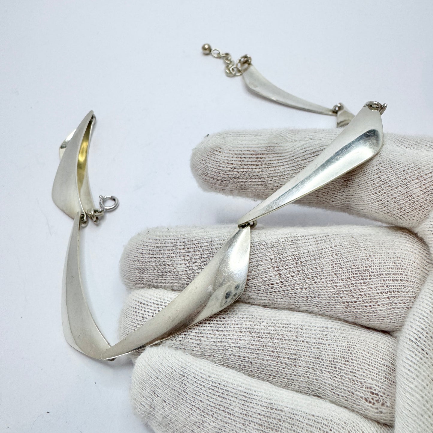 Niels Erik From, Denmark c 1960s. Vintage Sterling Silver Necklace.