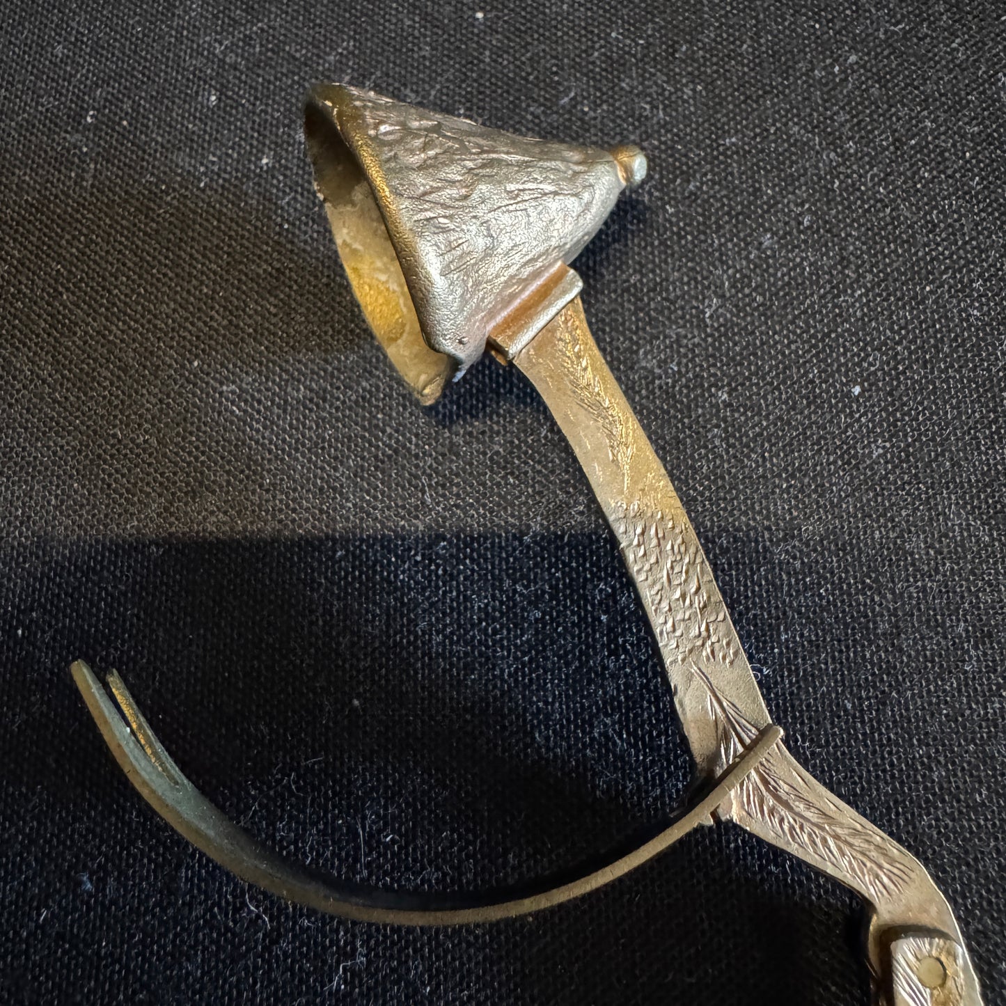 Skultuna, Sweden. Vintage Brass Smart Candle Snuffer.