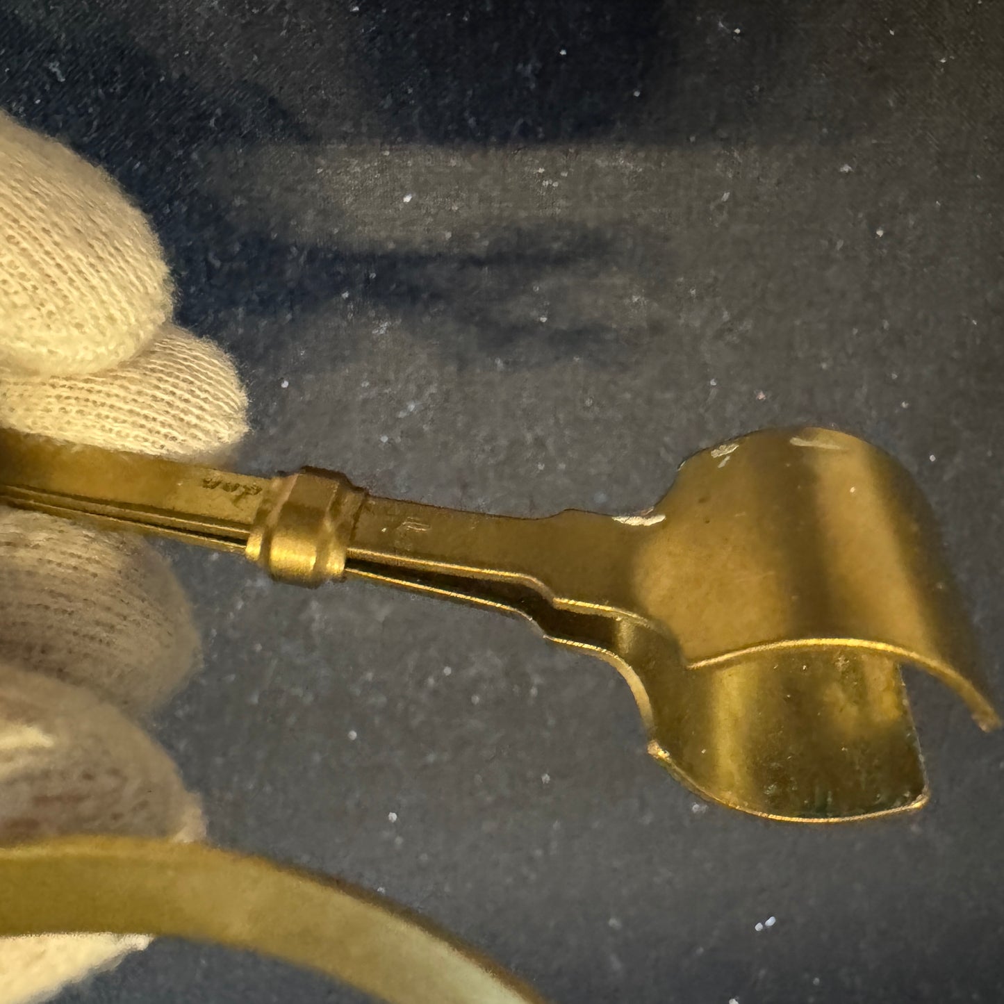 Skultuna, Sweden. Vintage Brass Smart Candle Snuffer.