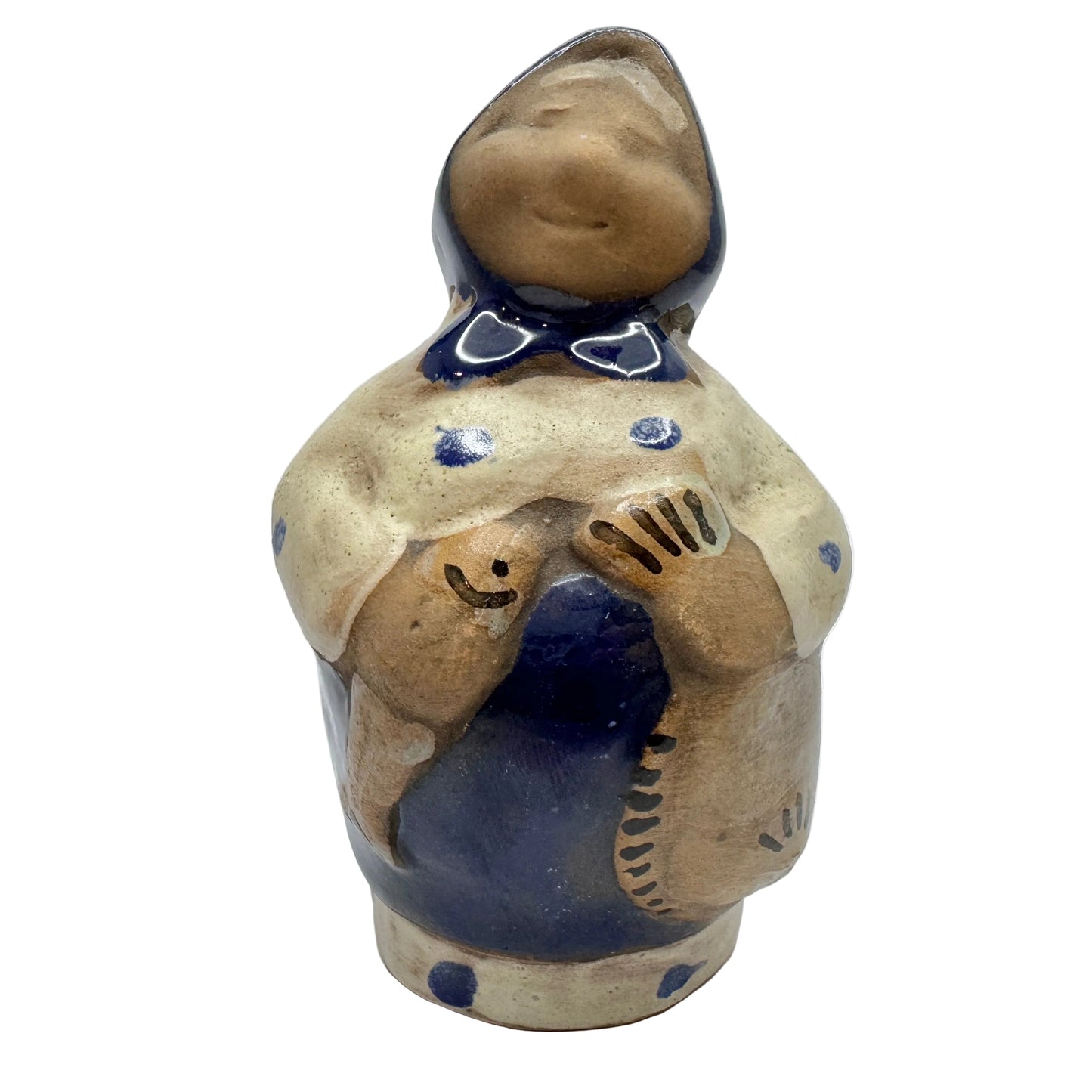 Birgitta Olsson, Sweden. Vintage Ceramic Woman with Fish Figurine.