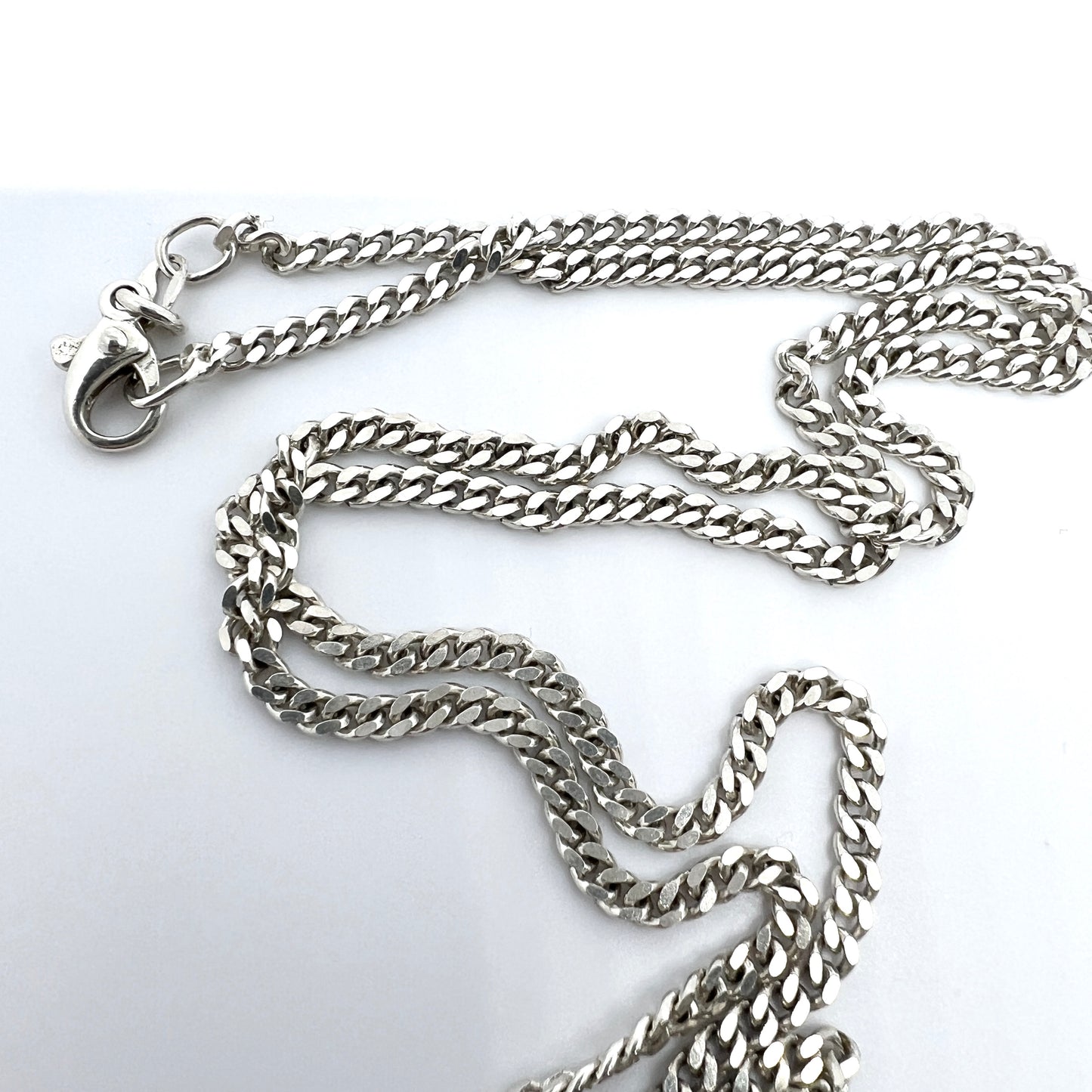 TeKa, Germany c 1973. Large Vintage Solid Silver Pendant Necklace.