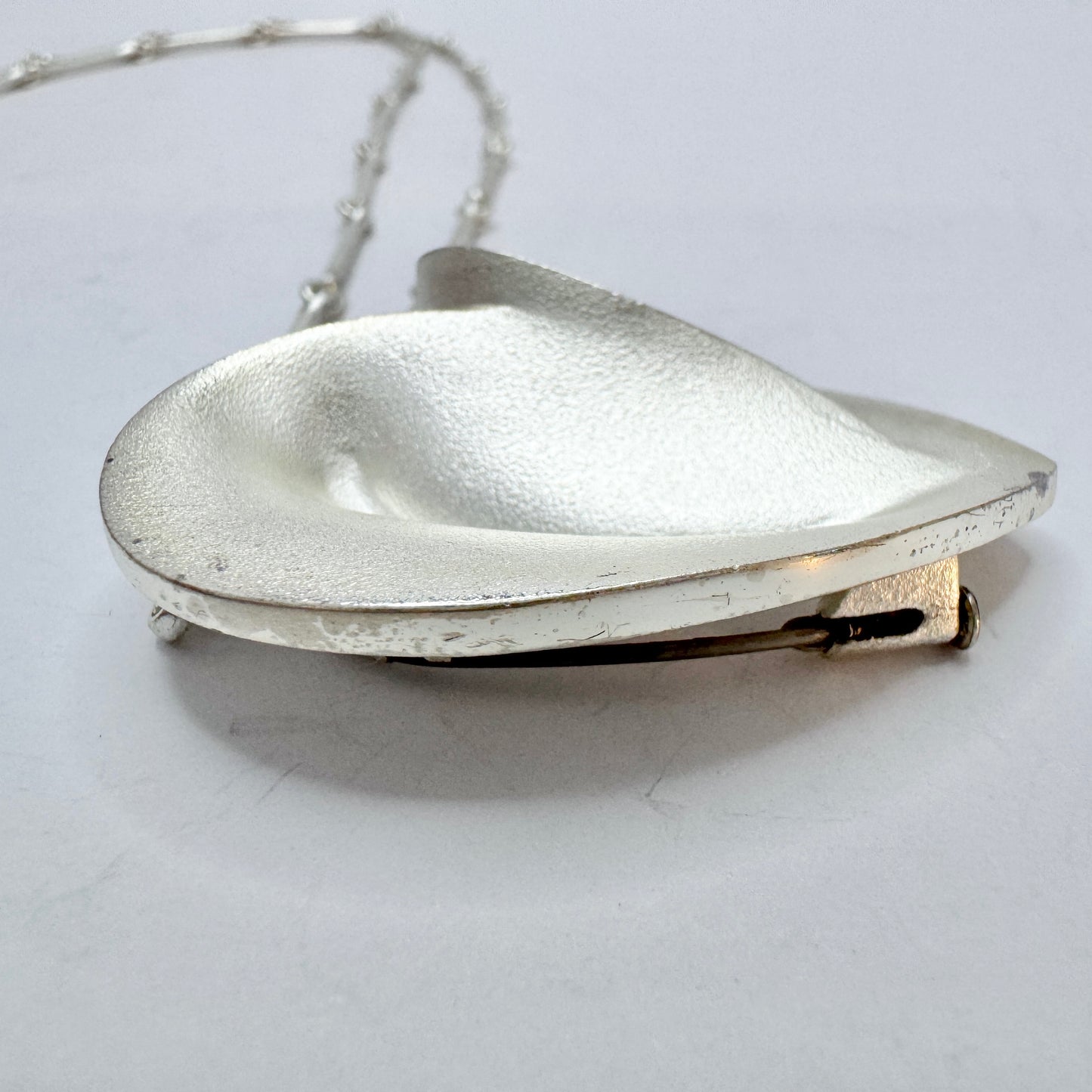 Pekka Hirvonen for Lapponia, Finland. Sterling Silver Pendant Necklace. Design: Heartbeat.