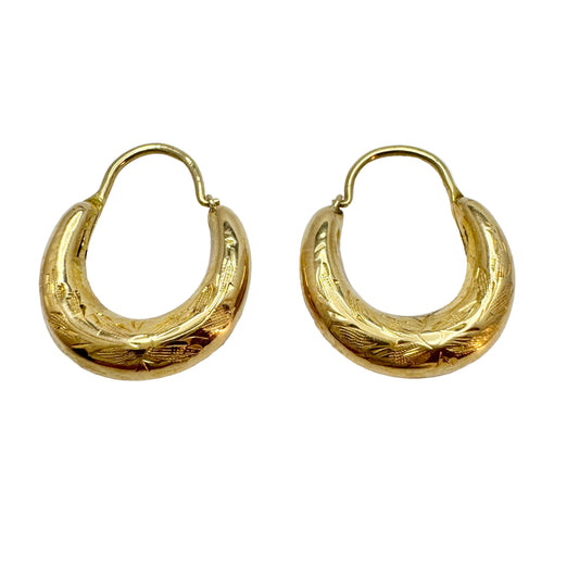 Gust.W. Sweden 1897. Antique 18k Gold Earrings.