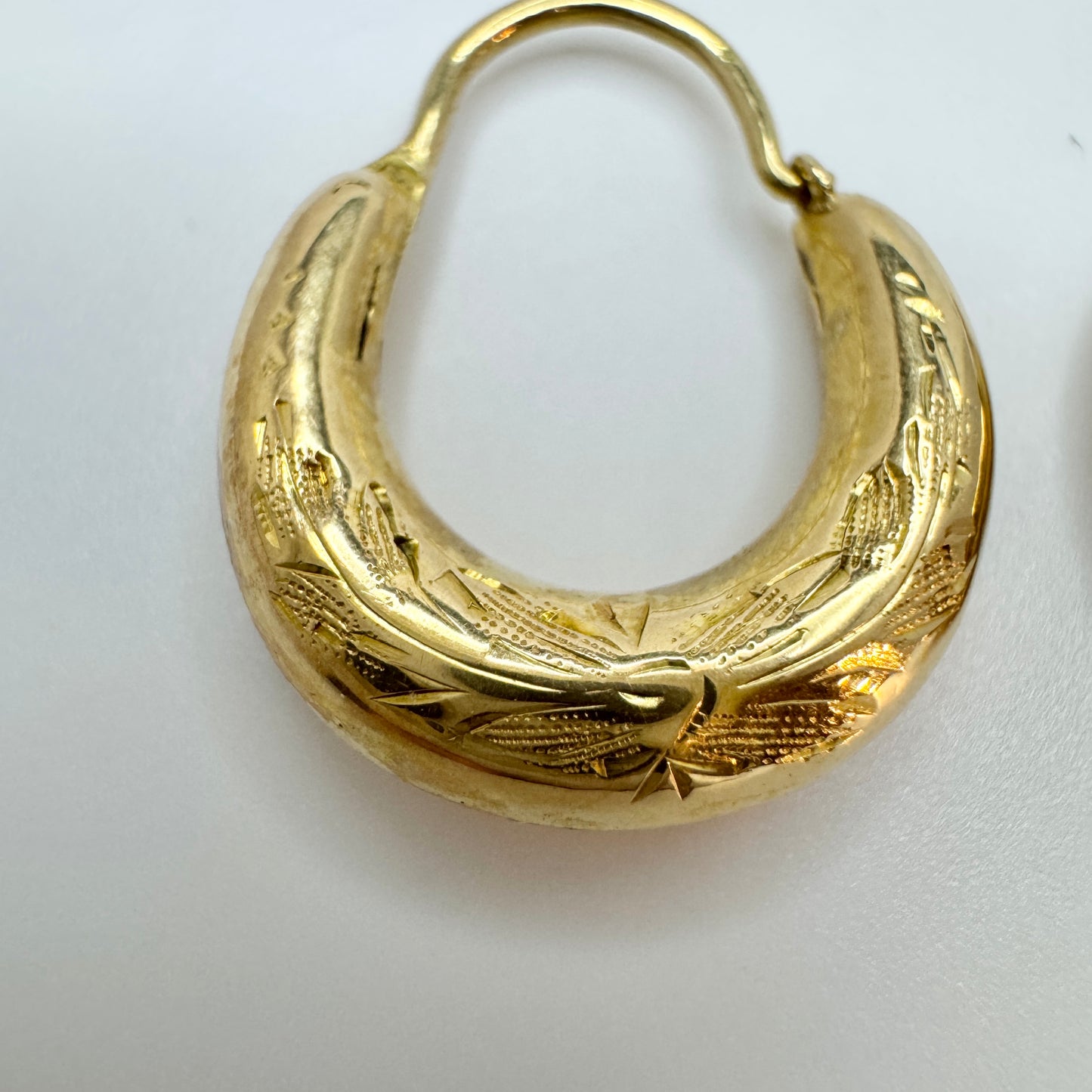Gust.W. Sweden 1897. Antique 18k Gold Earrings.