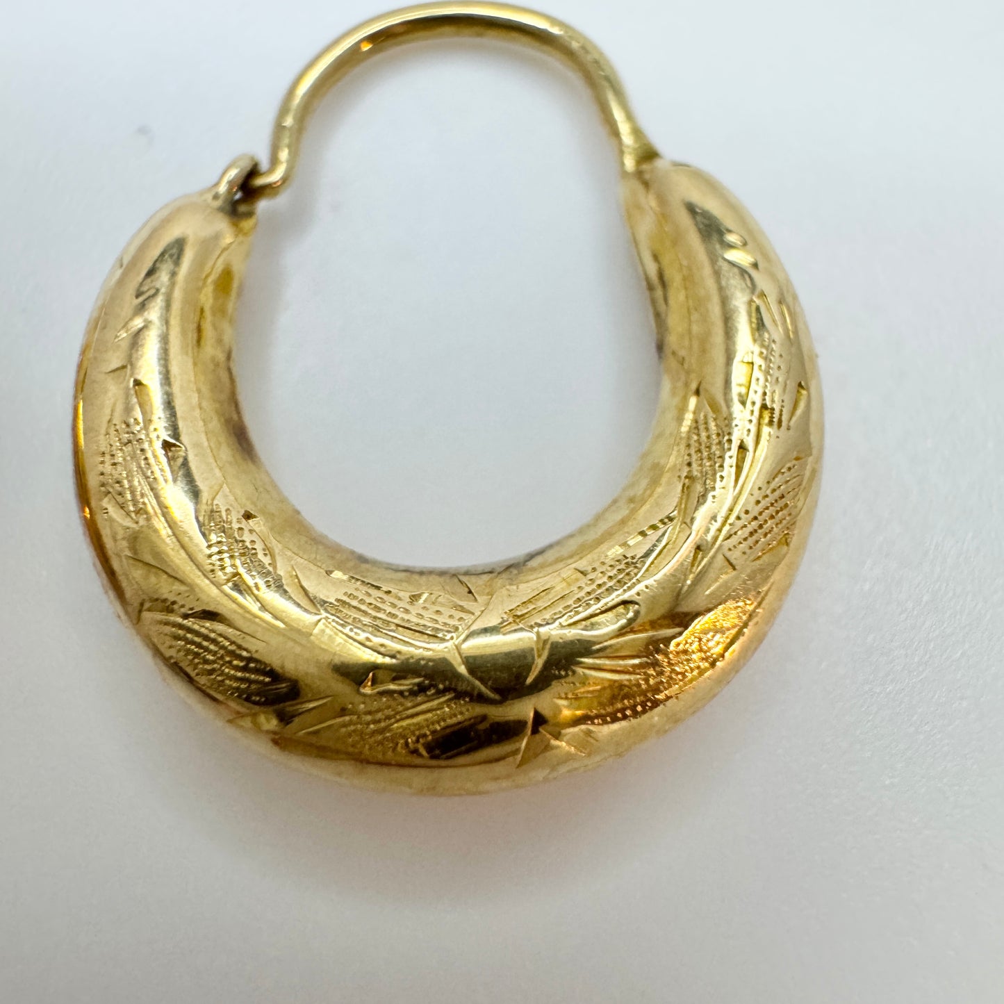 Gust.W. Sweden 1897. Antique 18k Gold Earrings.
