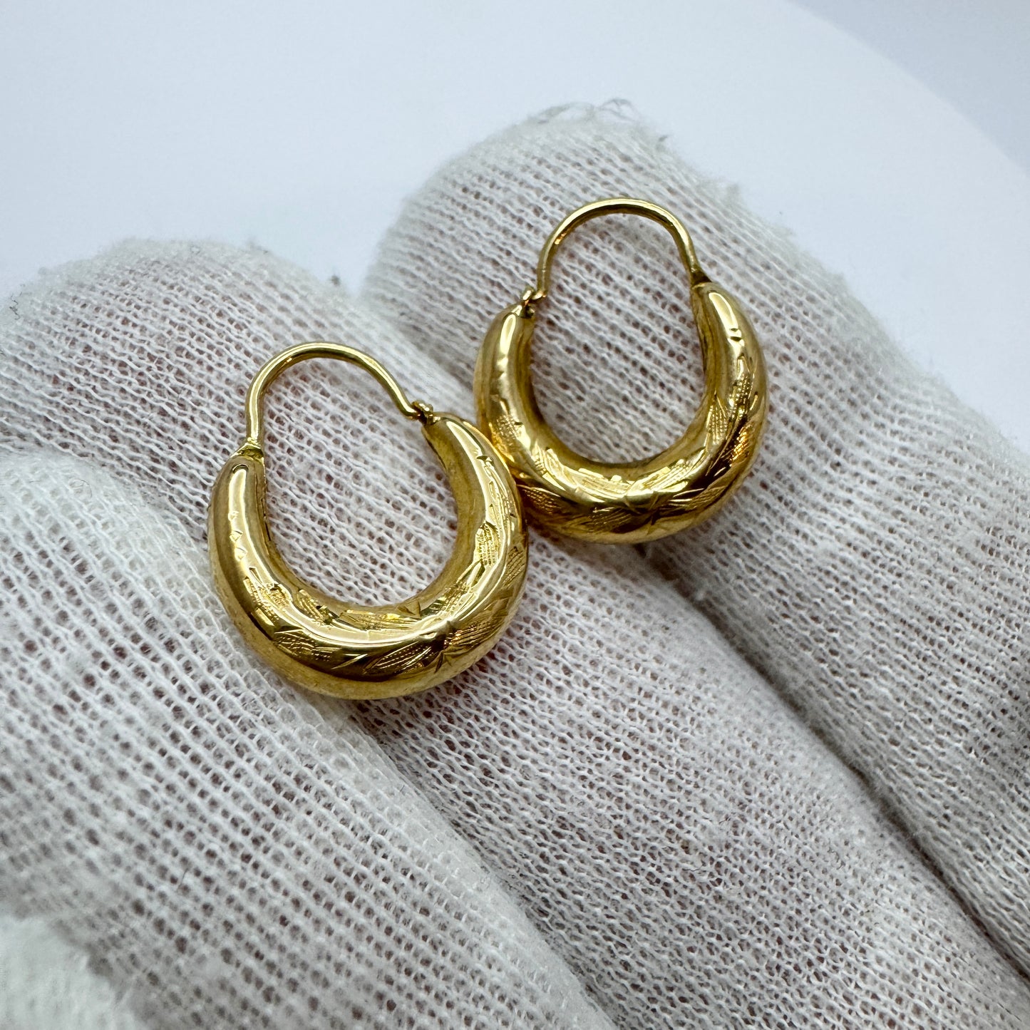 Gust.W. Sweden 1897. Antique 18k Gold Earrings.
