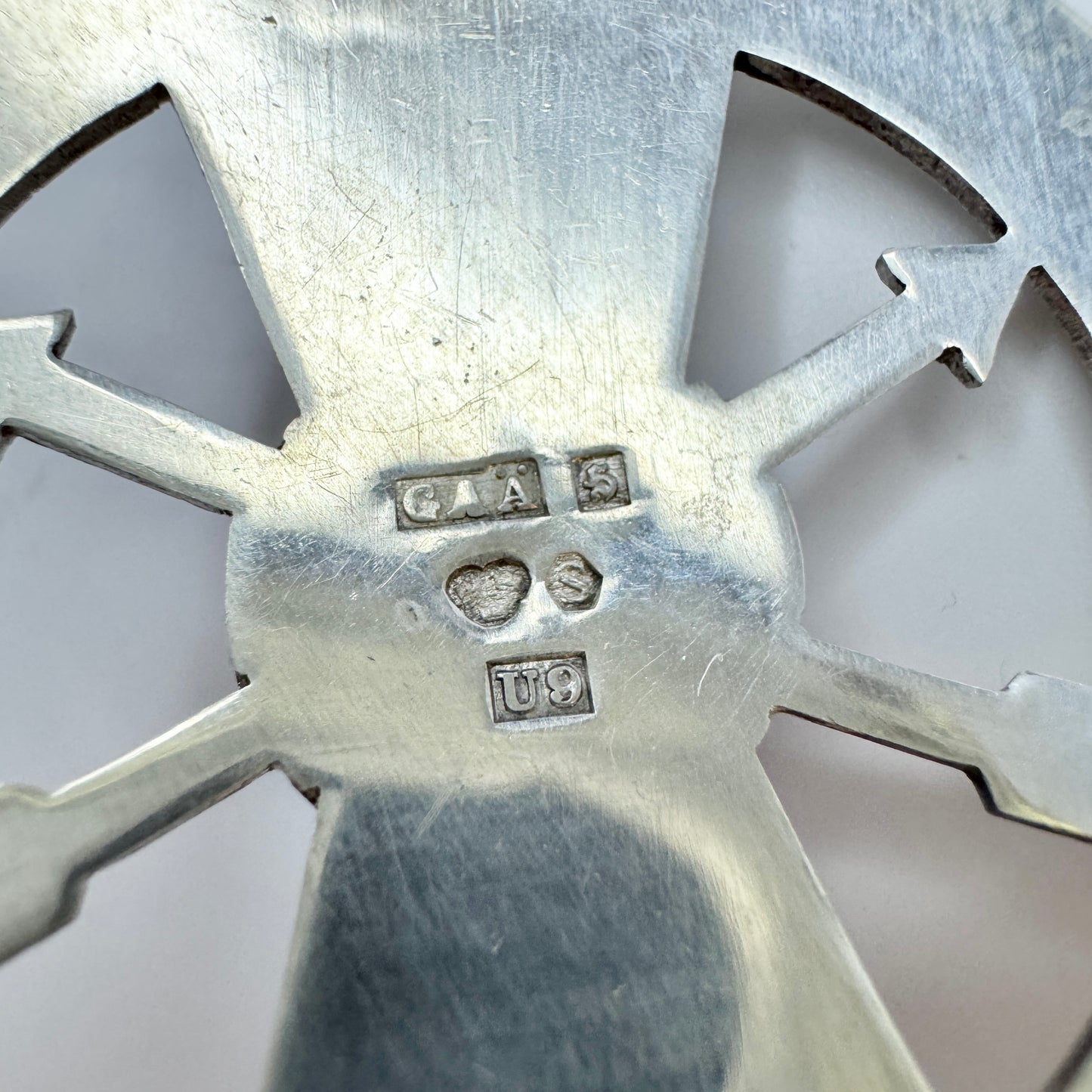 Gustaf Asp, Sweden year 1970. Vintage Sterling Silver Bergslagen-stone Pendant.