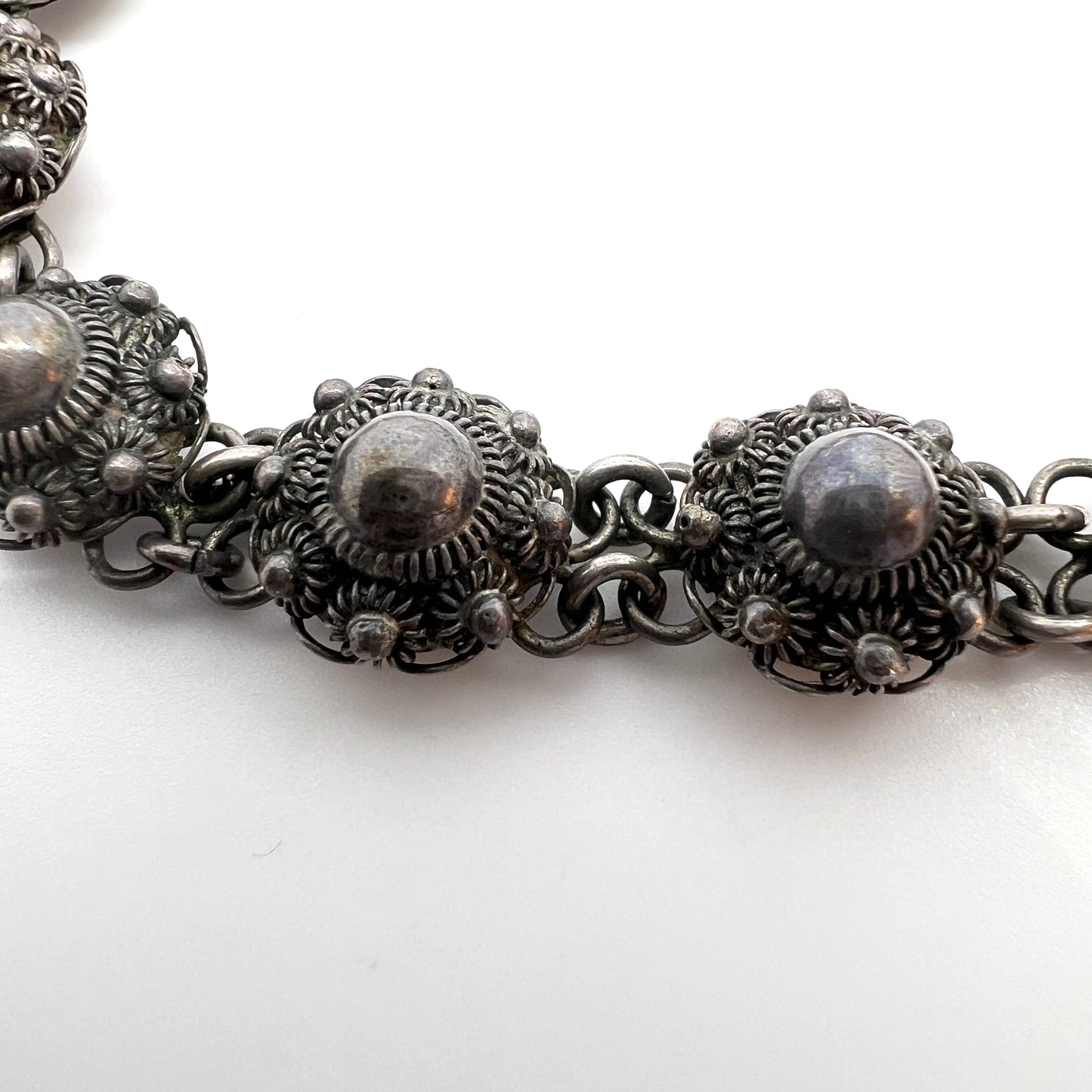 The Netherlands early to mid 1900s. Solid Silver Enamel Charm Bracelet.