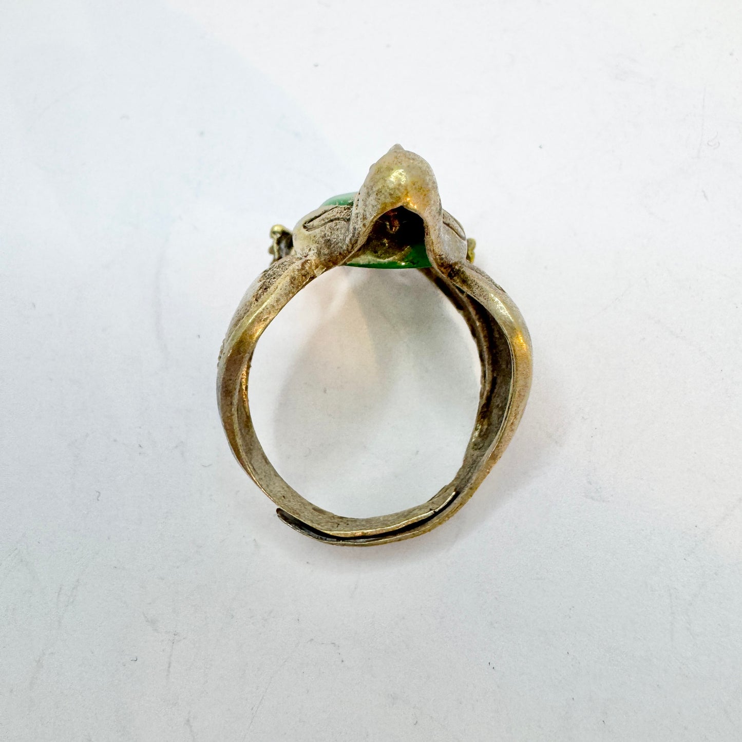 Vintage c 1950s. Jelly Belly Eagle Costume Jewelry Ring.