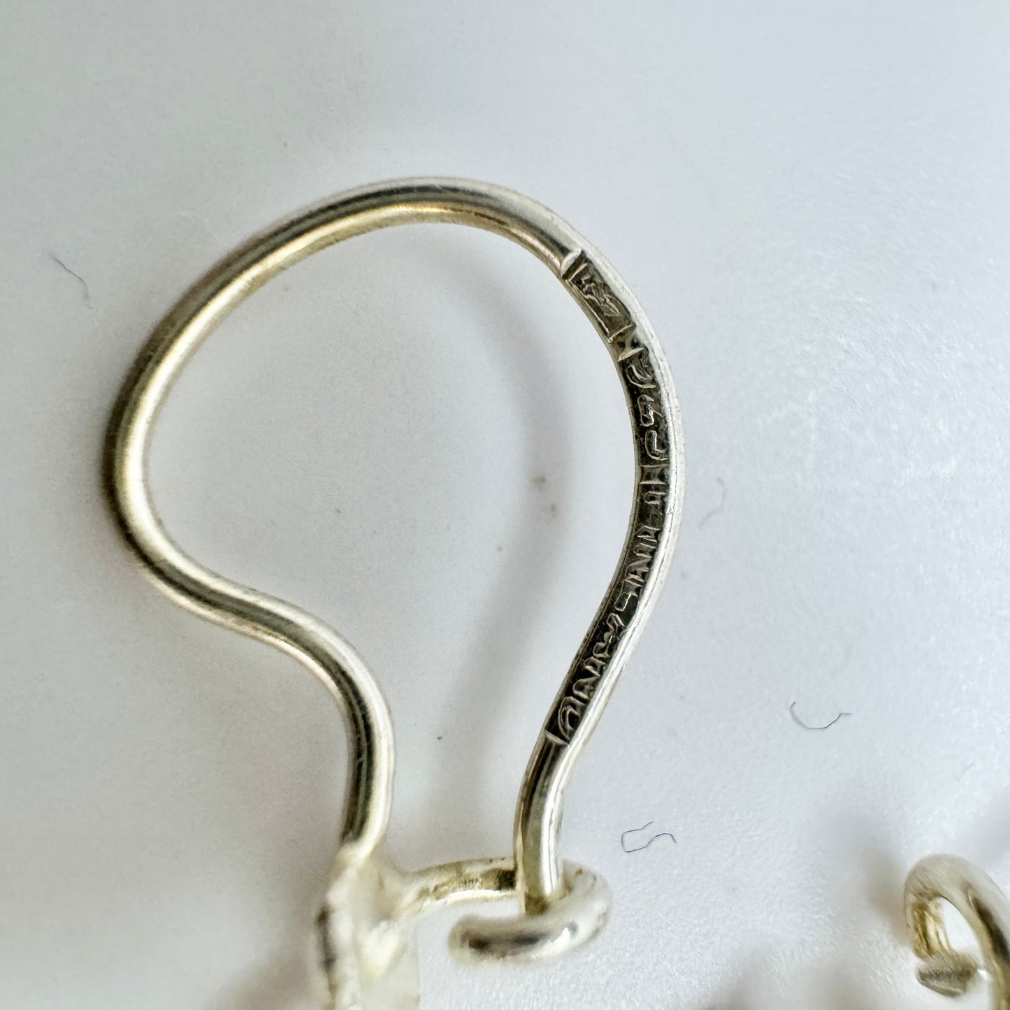 Salovaara, Finland c 1970s. Vintage Sterling Silver Golden Quartz Earrings.