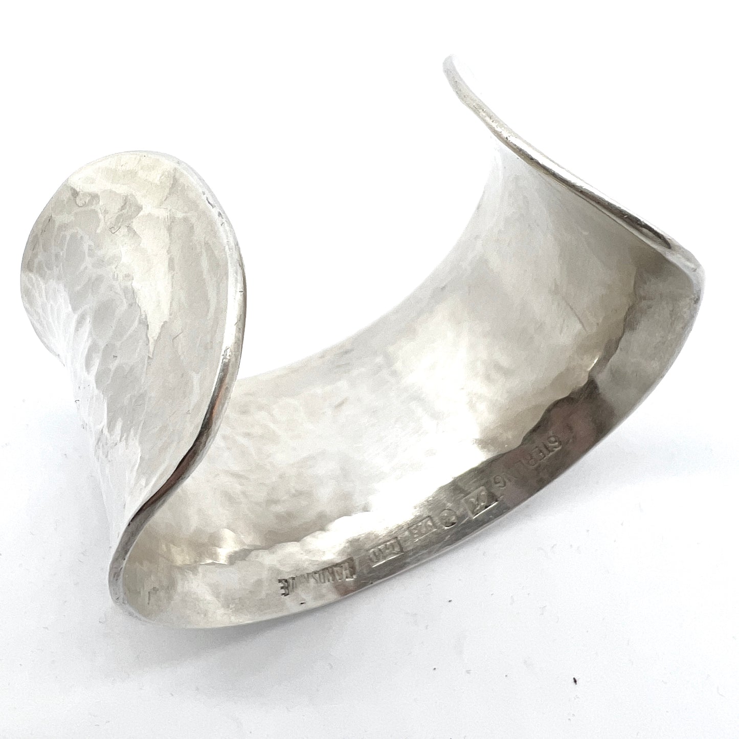 Sweden 1985. Massive 3.5oz Vintage Sterling Silver Cuff Bracelet.