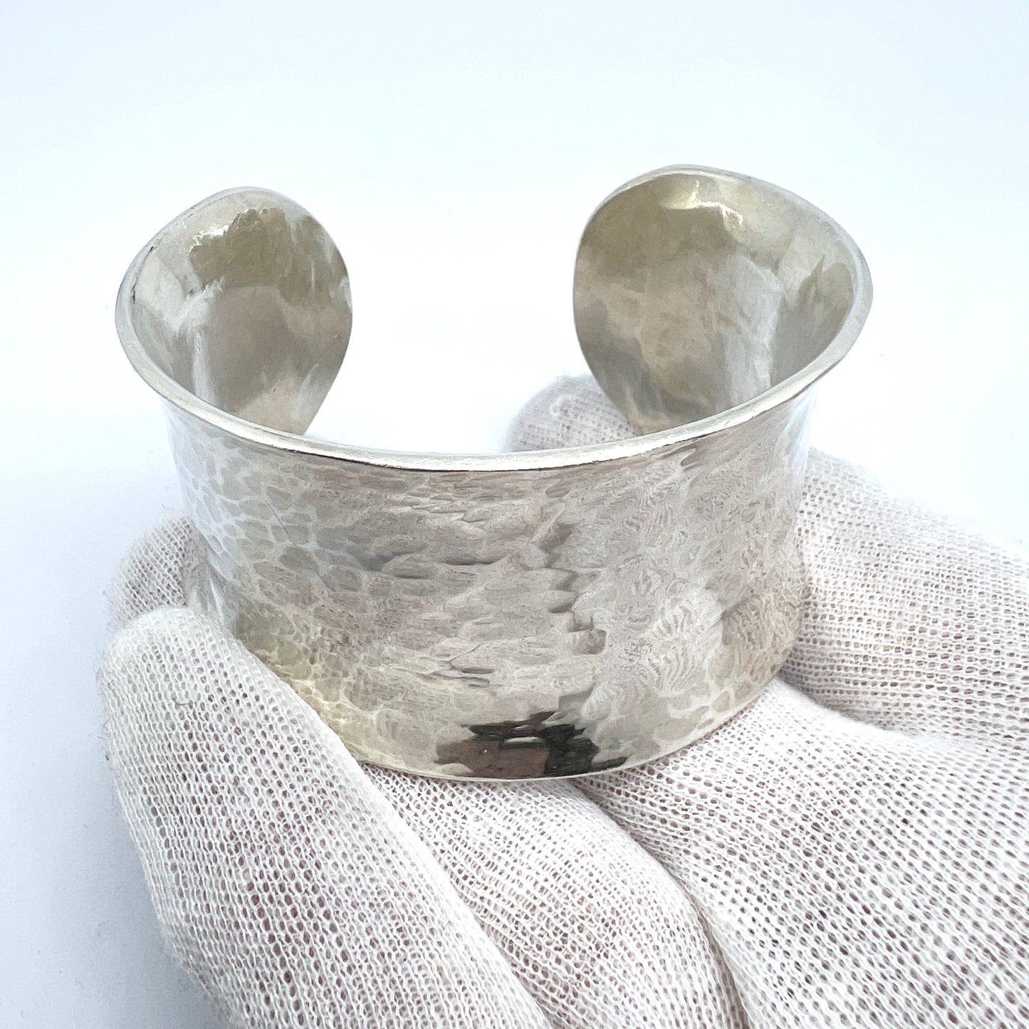 Sweden 1985. Massive 3.5oz Vintage Sterling Silver Cuff Bracelet.