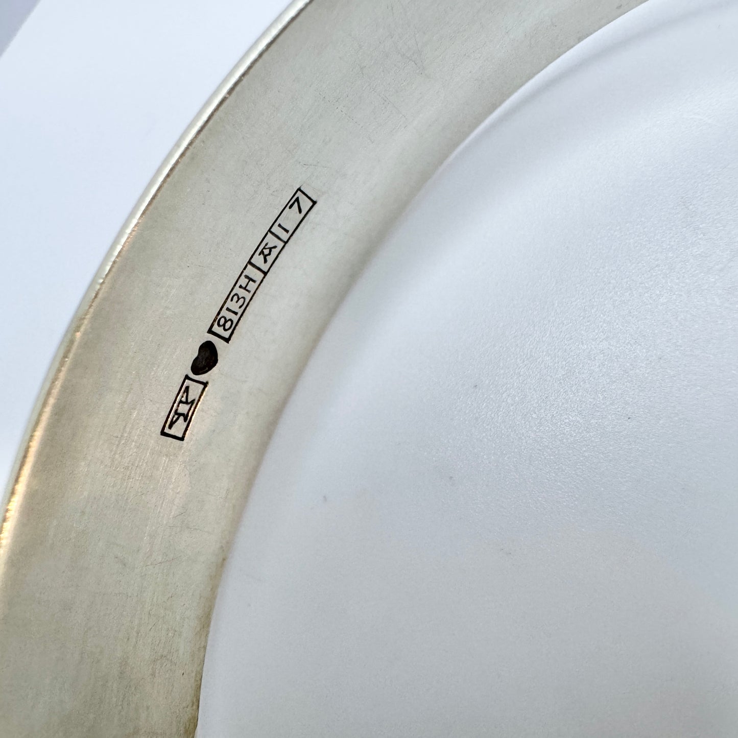 Elis Kauppi, Kupittaan Kulta Finland 1962. Vintage Solid Silver Bangle Bracelet. Rare