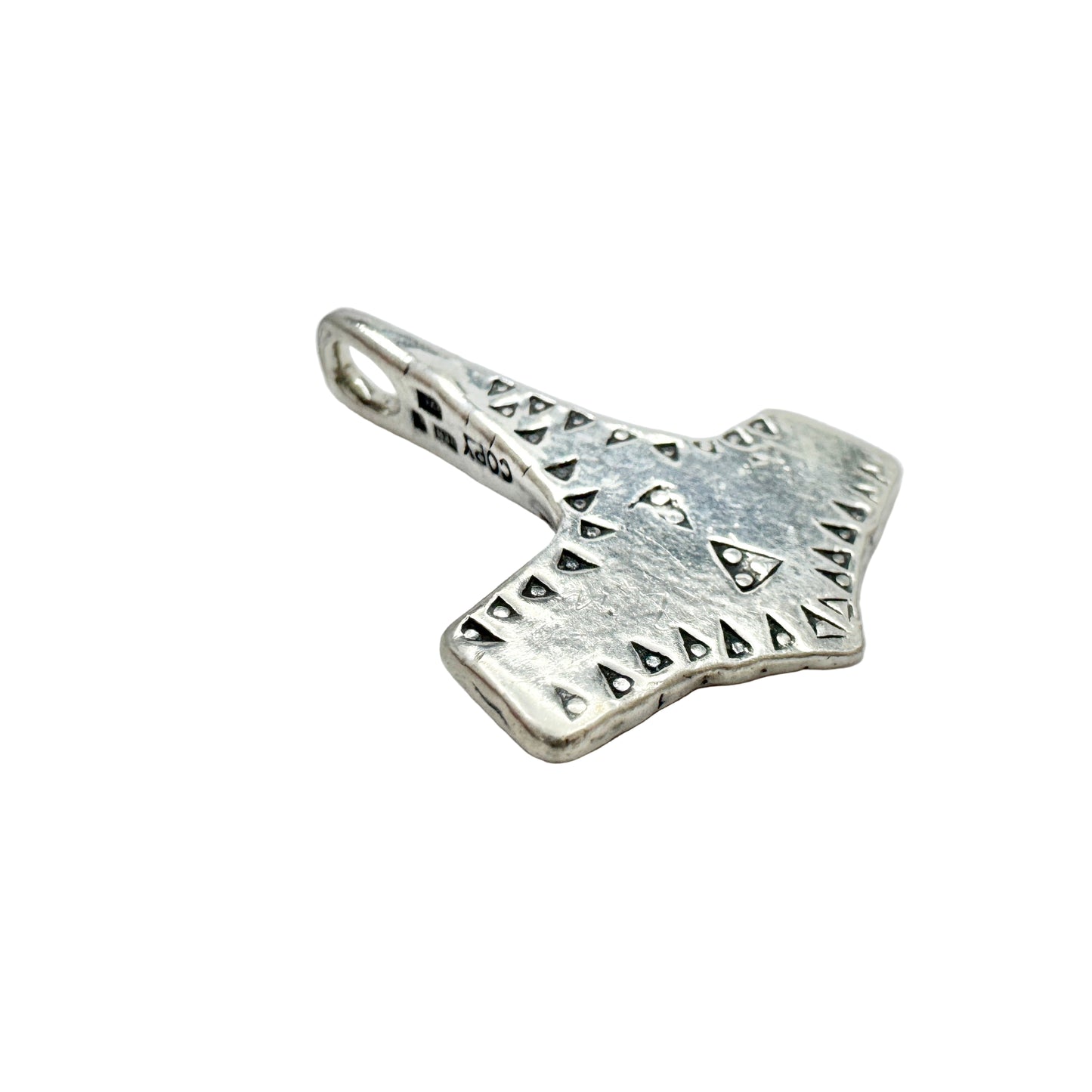 Bengt Hallberg, Sweden. Vintage Sterling Silver Viking Copy Thor's Hammer Mjölner Pendant.