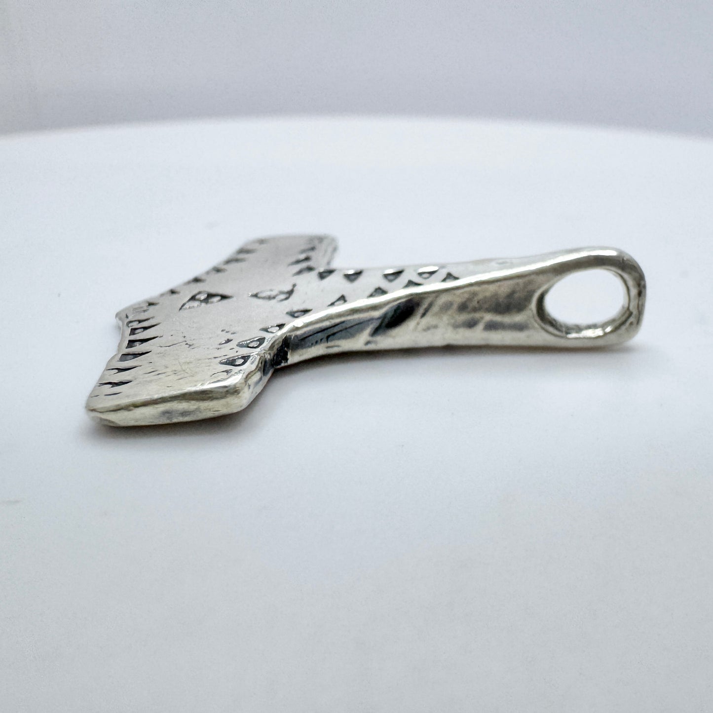Bengt Hallberg, Sweden. Vintage Sterling Silver Viking Copy Thor's Hammer Mjölner Pendant.