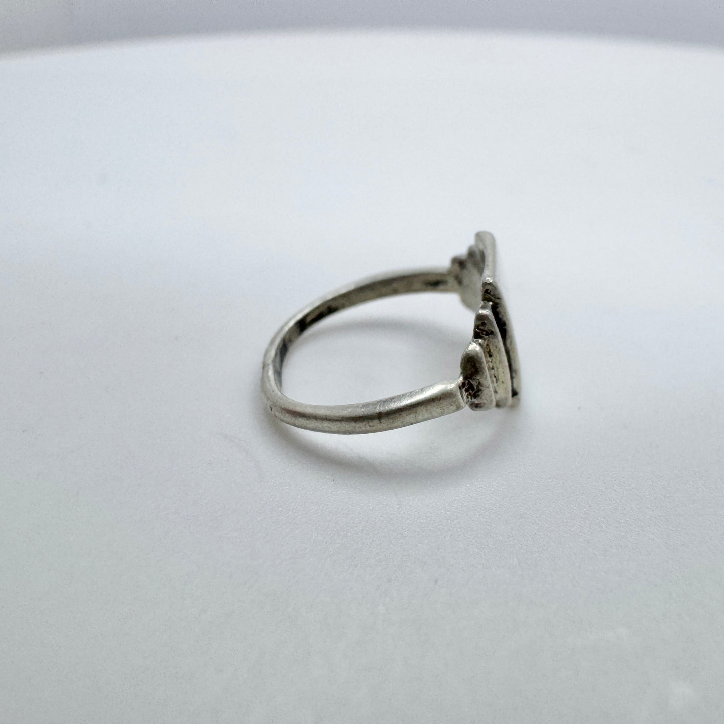 Vintage ca 1940s. Solid Silver Baby Ring.