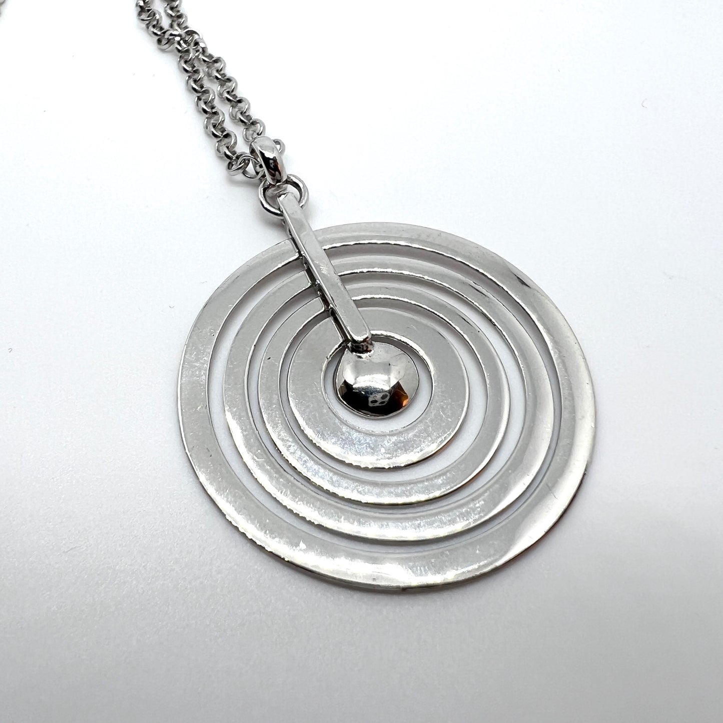 Tapio Wirkkala for Kultakeskus Finland Sterling Silver Moon Pendant Necklace.