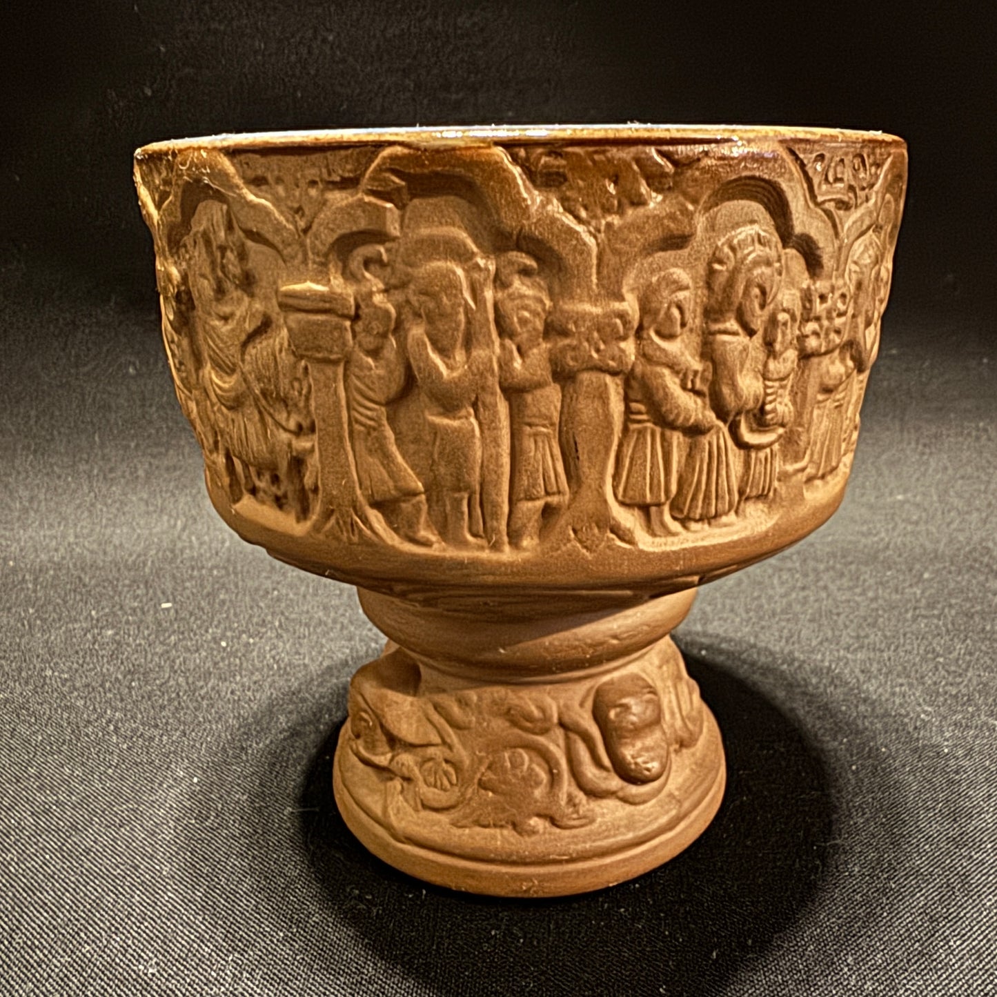 Michael Andersen, Denmark. Vintage Terracotta Footed Bowl