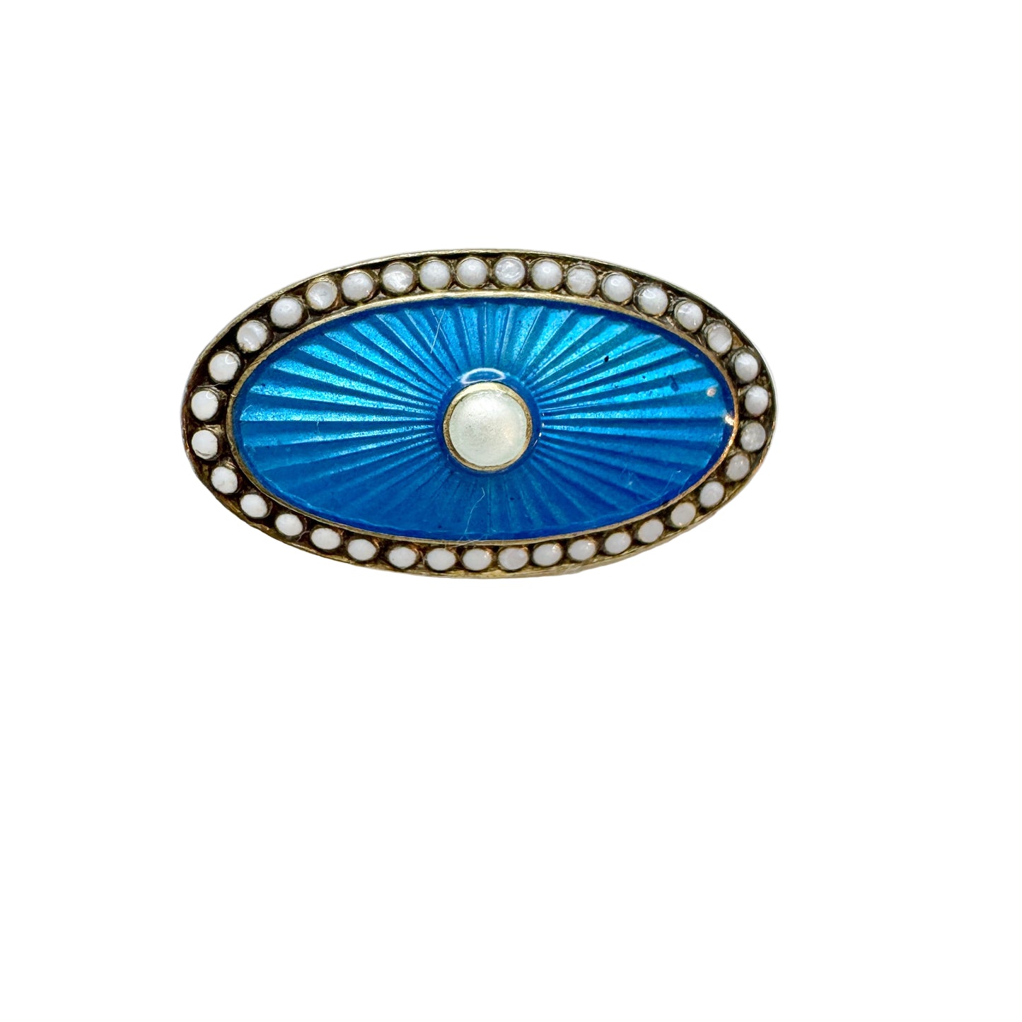 David-Andersen Norway ca 1915. Antique Sterling Silver Enamel Brooch.