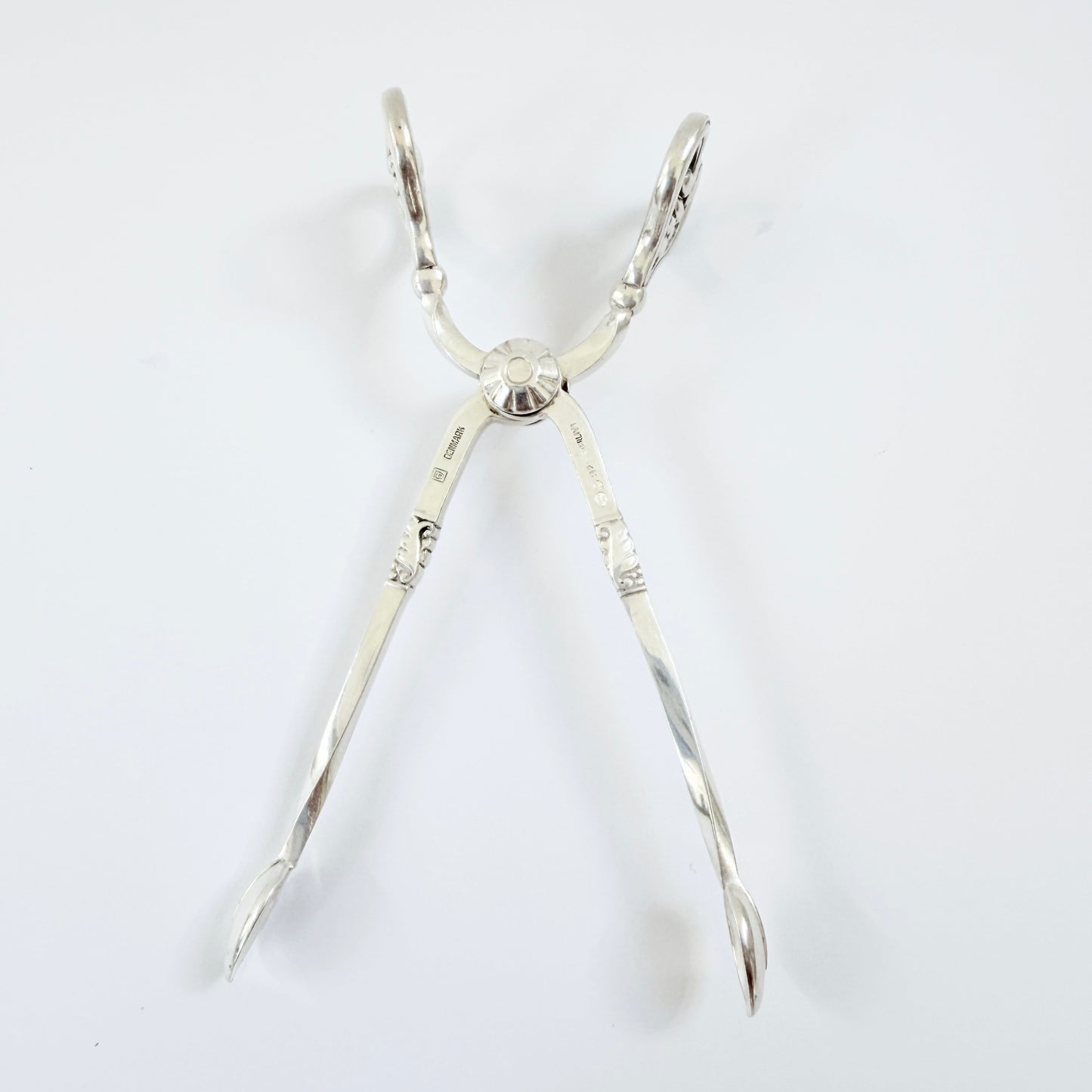 Georg Jensen, Denmark 1933-44. Vintage Sterling SIlver Sugar Tong. Design: Magnolia
