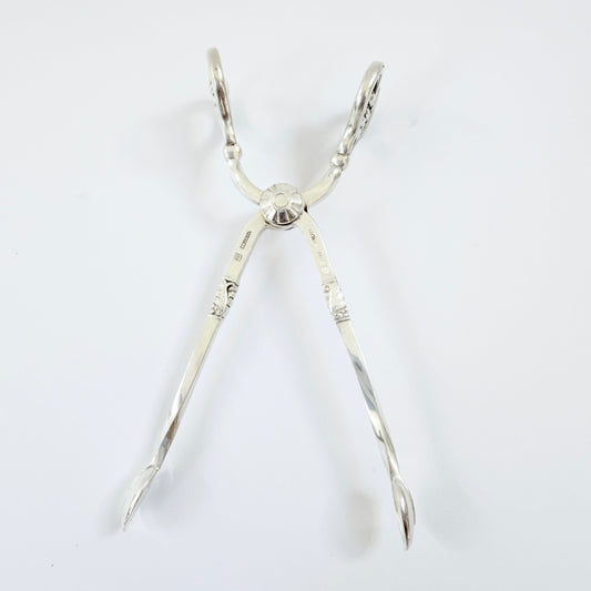 Georg Jensen, Denmark 1933-44. Vintage Sterling SIlver Sugar Tong. Design: Magnolia