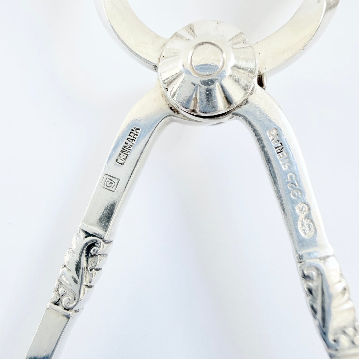 Georg Jensen, Denmark 1933-44. Vintage Sterling SIlver Sugar Tong. Design: Magnolia