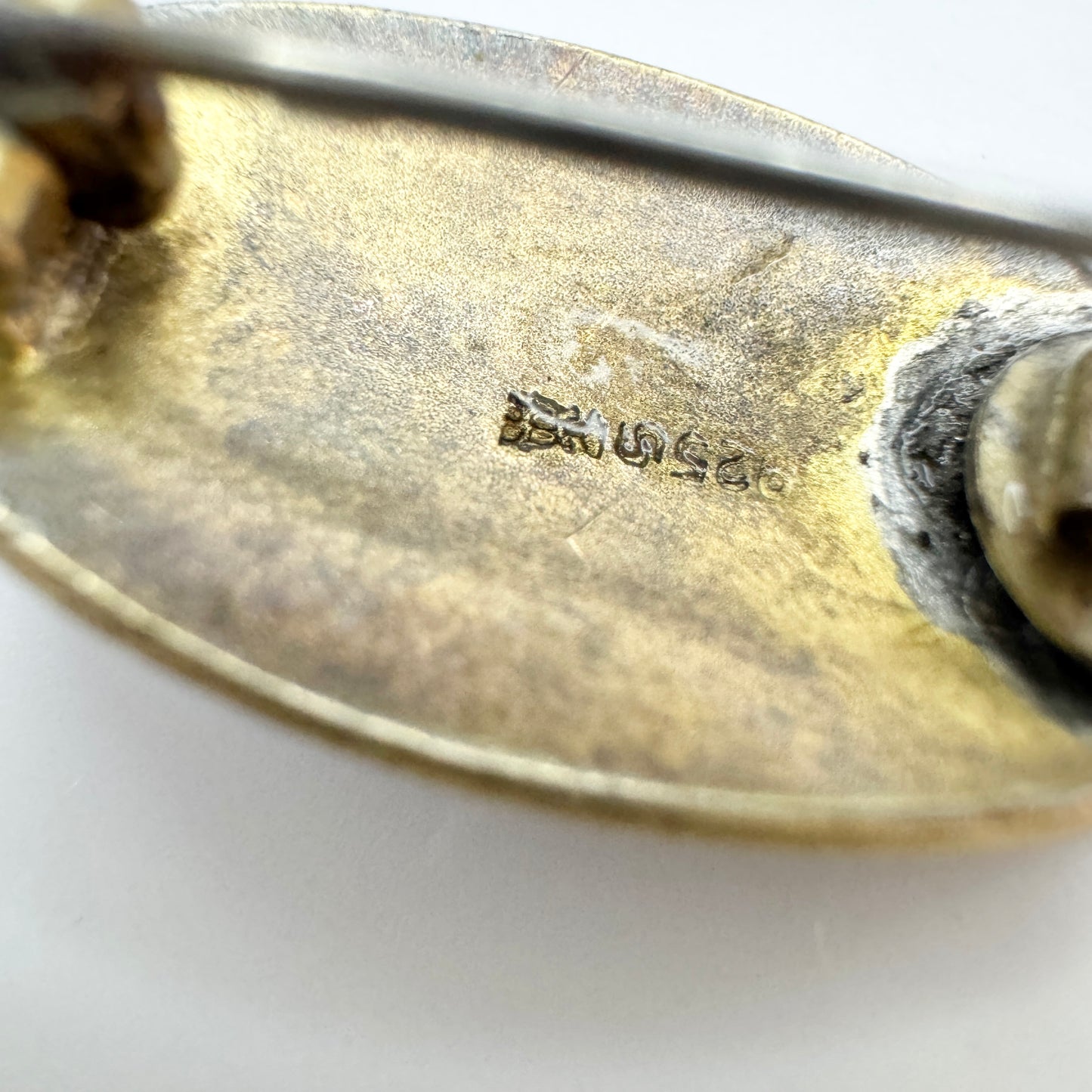 David-Andersen Norway ca 1915. Antique Sterling Silver Enamel Brooch.