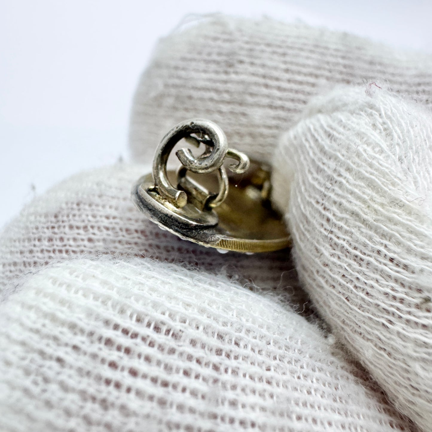 David-Andersen Norway ca 1915. Antique Sterling Silver Enamel Brooch.