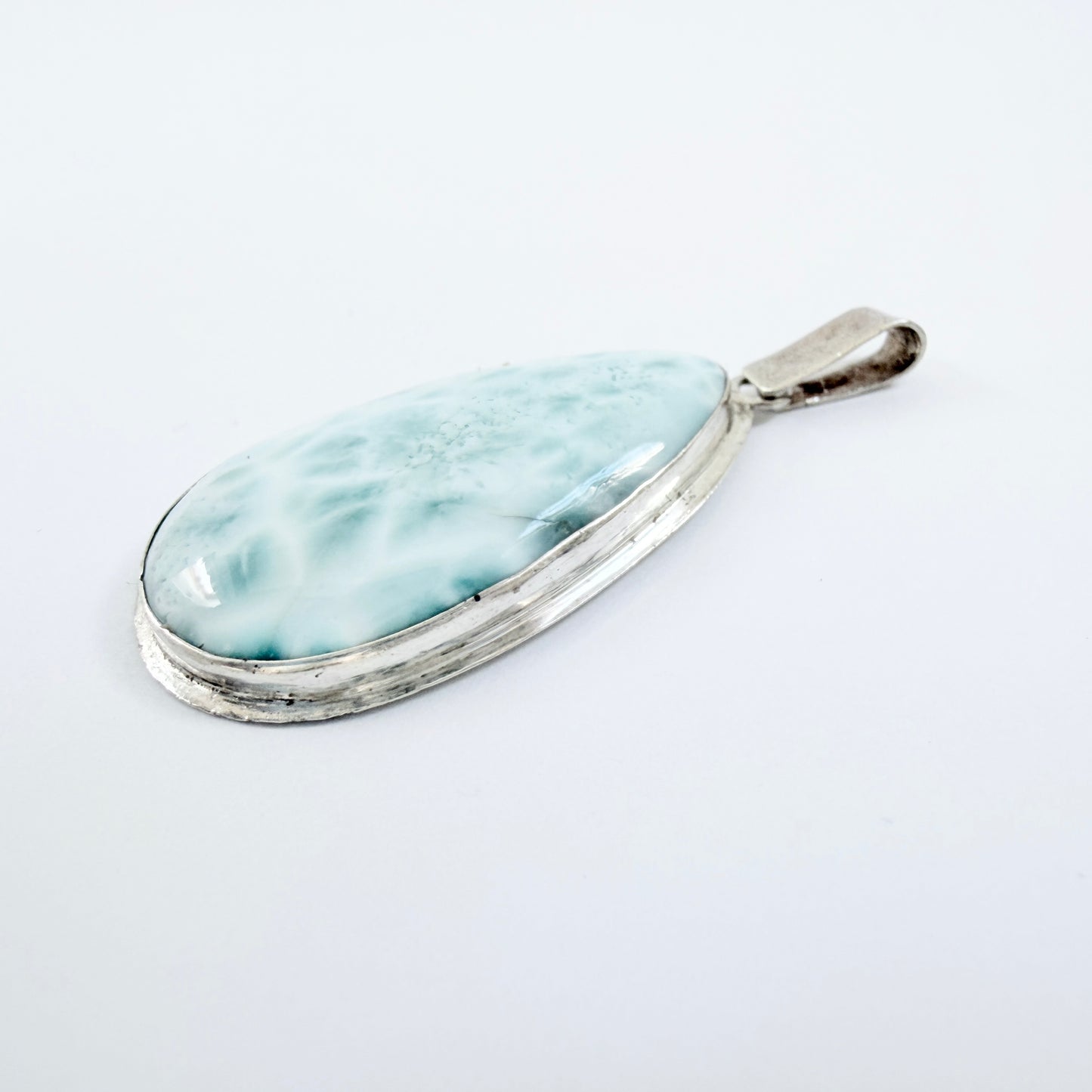VIntage Sterling Silver Larimar Pendant.