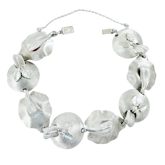Vintage c 1940s. Solid Silver Organic Bracelet.