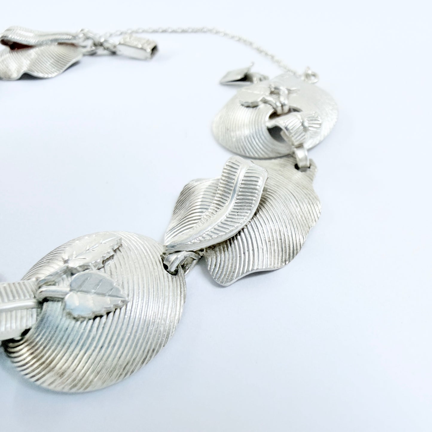 Vintage c 1940s. Solid Silver Organic Bracelet.