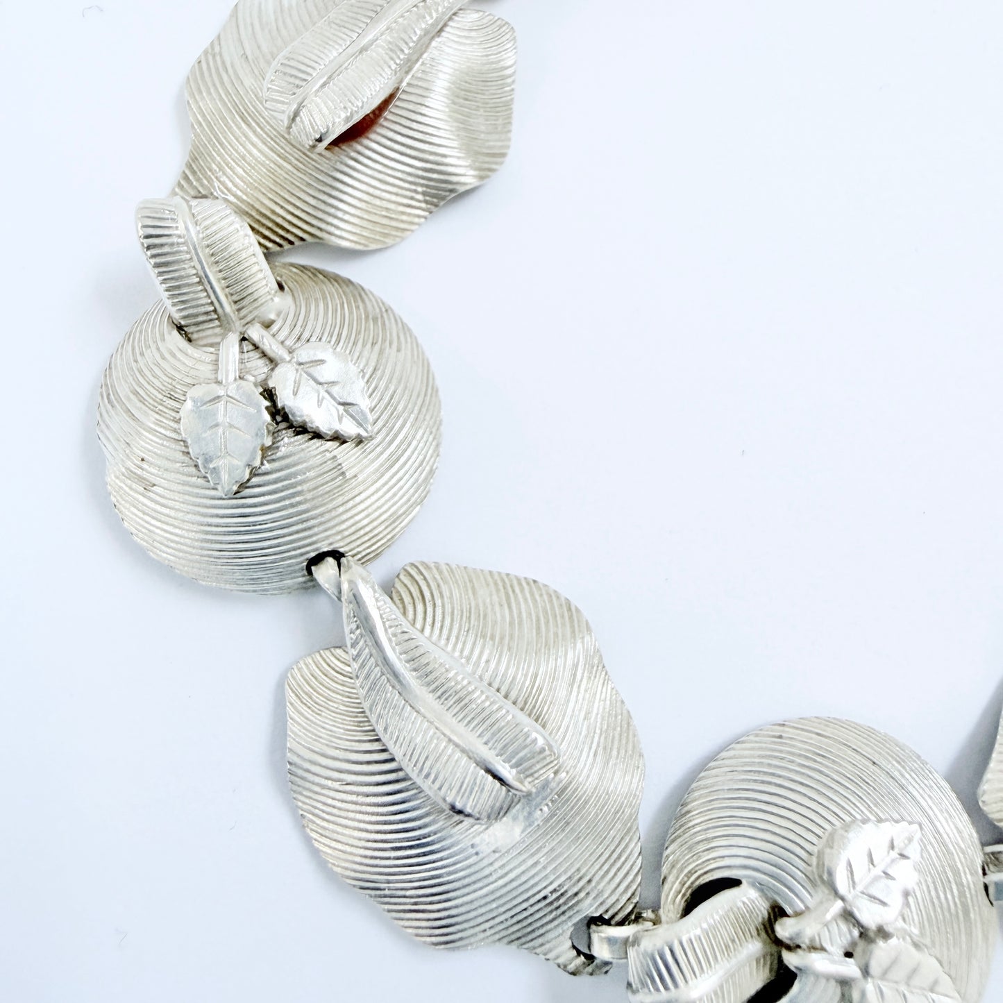 Vintage c 1940s. Solid Silver Organic Bracelet.