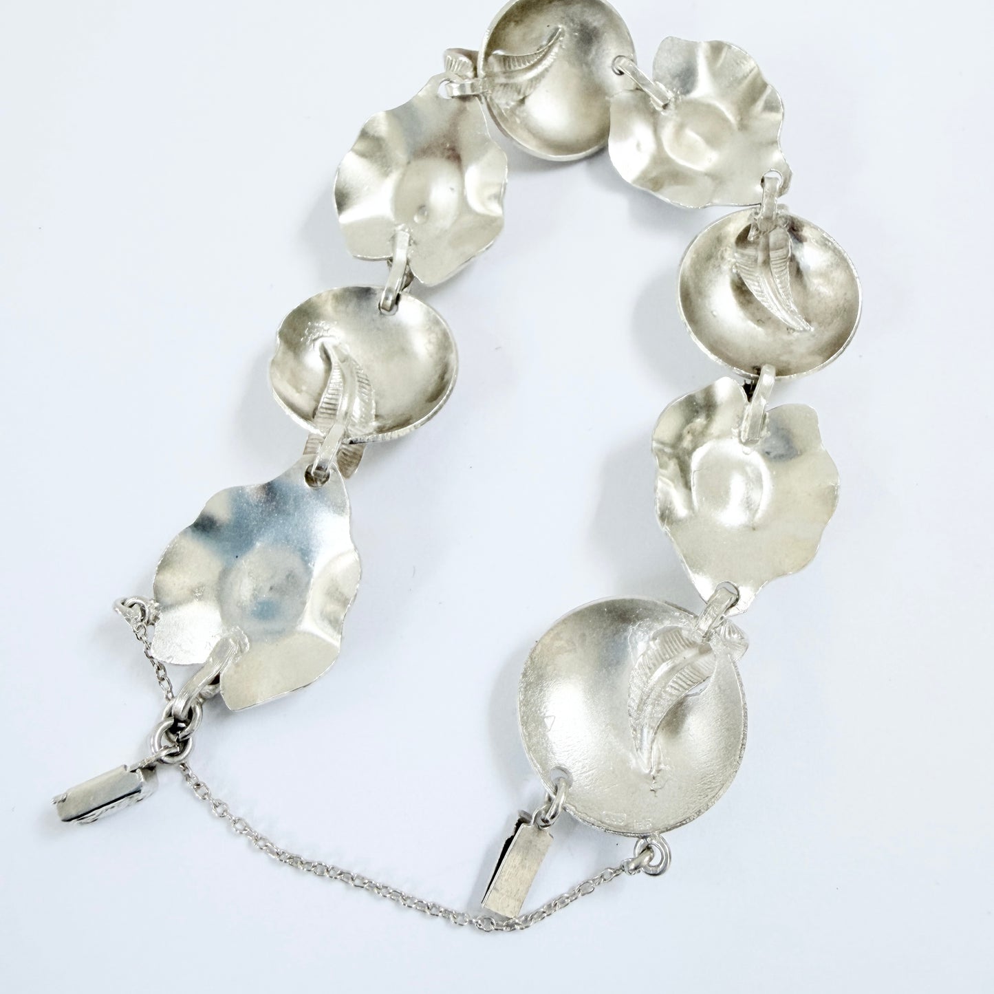 Vintage c 1940s. Solid Silver Organic Bracelet.