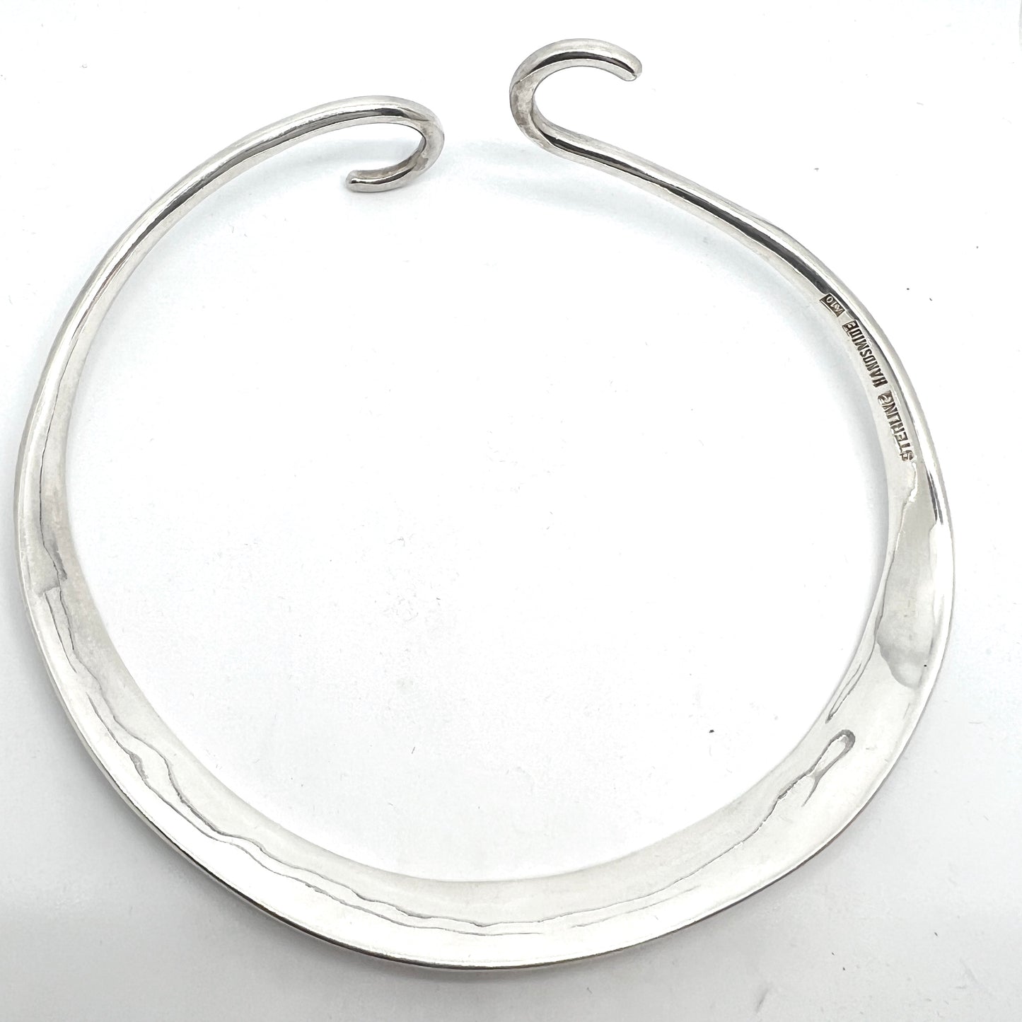 Sweden 1975. Vintage Sterling Silver Neck-Ring Necklace.