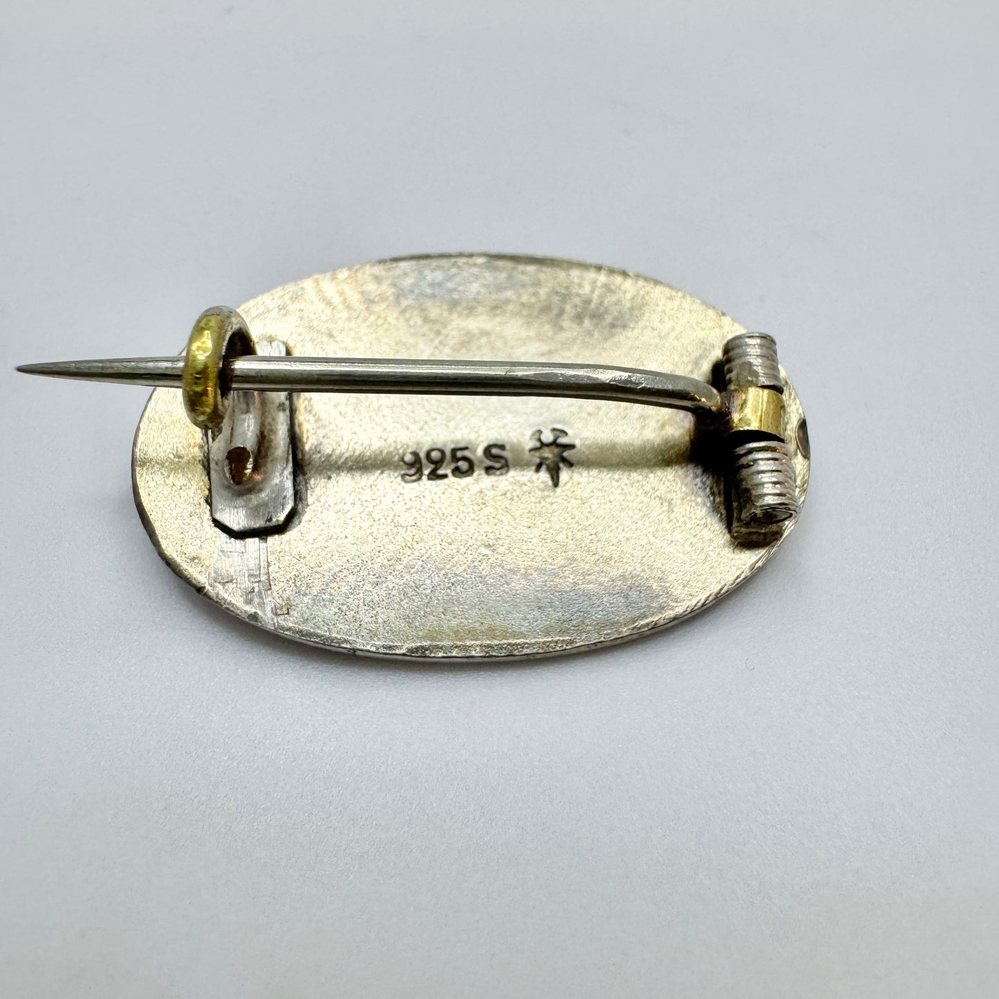 Clement Berg, Norway early 1900. Small Sterling Silver Enamel Brooch.