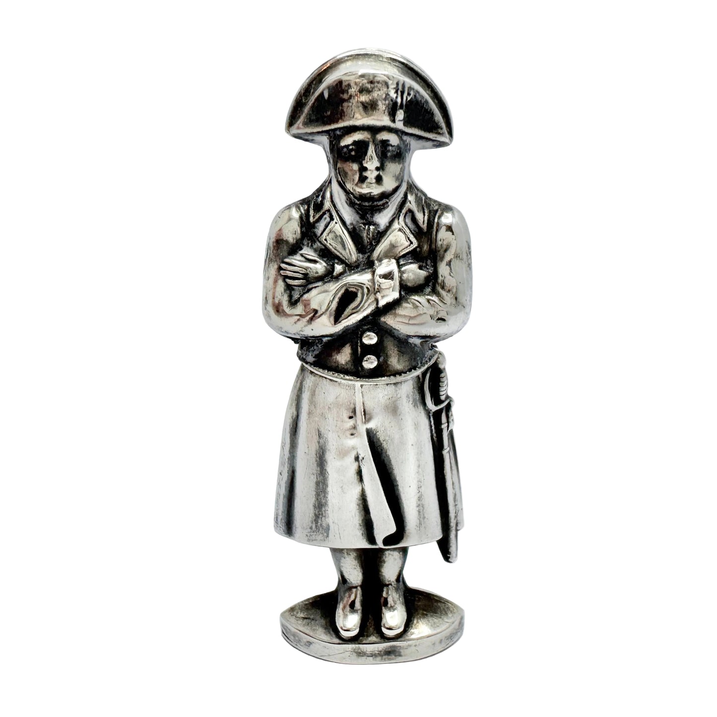 France, late 1800s. Antique Solid Silver Napoleon Needle Case.