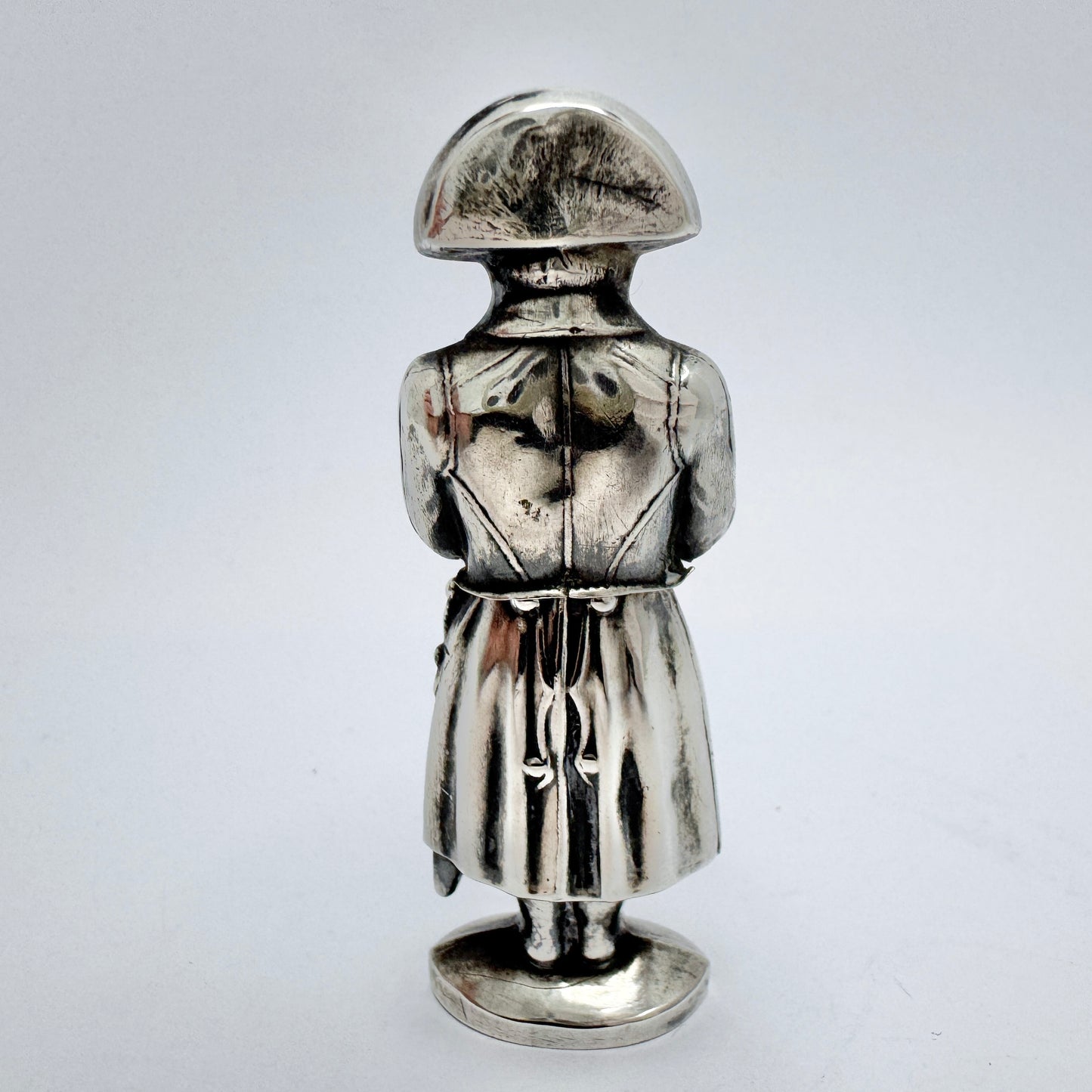 France, late 1800s. Antique Solid Silver Napoleon Needle Case.