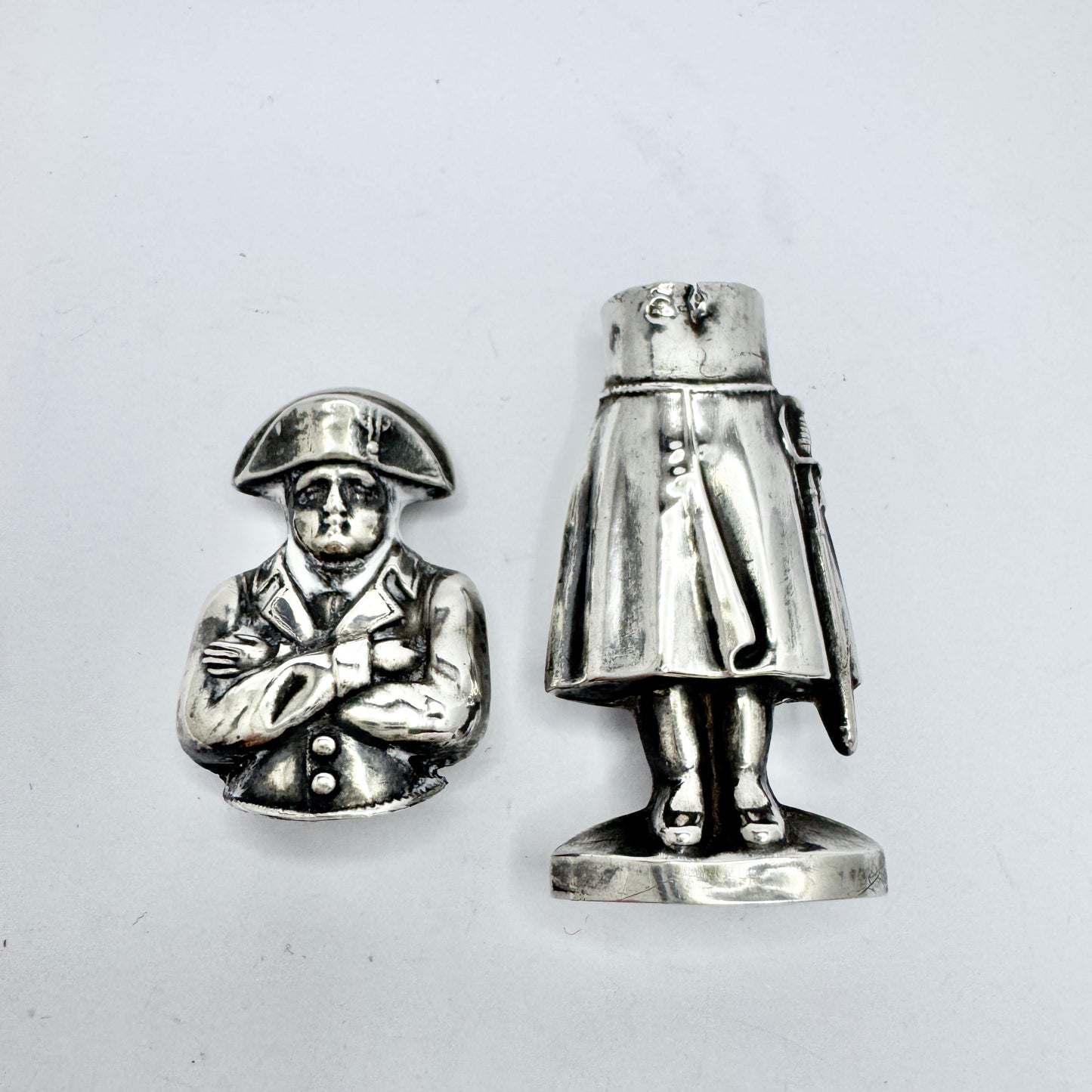 France, late 1800s. Antique Solid Silver Napoleon Needle Case.