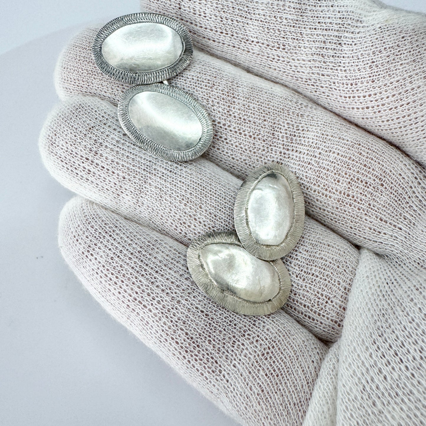 Christoffer Holmström, Sweden 1804-46. Antique Georgian Solid Silver Cufflinks. Please Read Description.