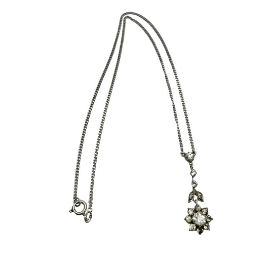 Knoll & Pregizer, Germany early 1900s. Solid Silver Paste Pendant Necklace