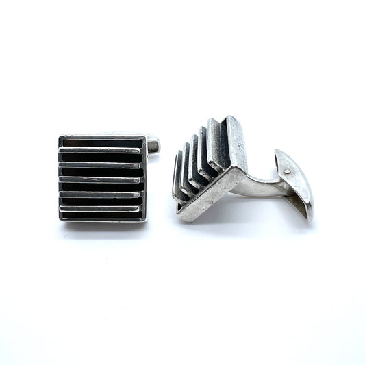 Railo K. Säde, Finland 1966. Vintage Solid Silver Cufflinks.