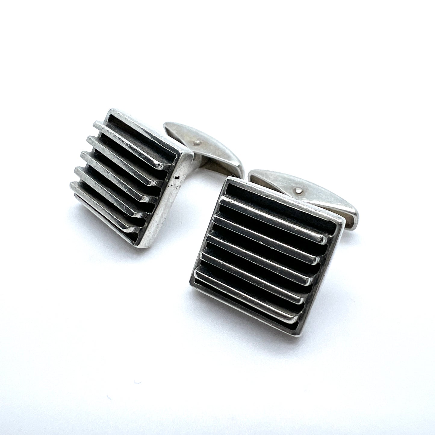 Railo K. Säde, Finland 1966. Vintage Solid Silver Cufflinks.