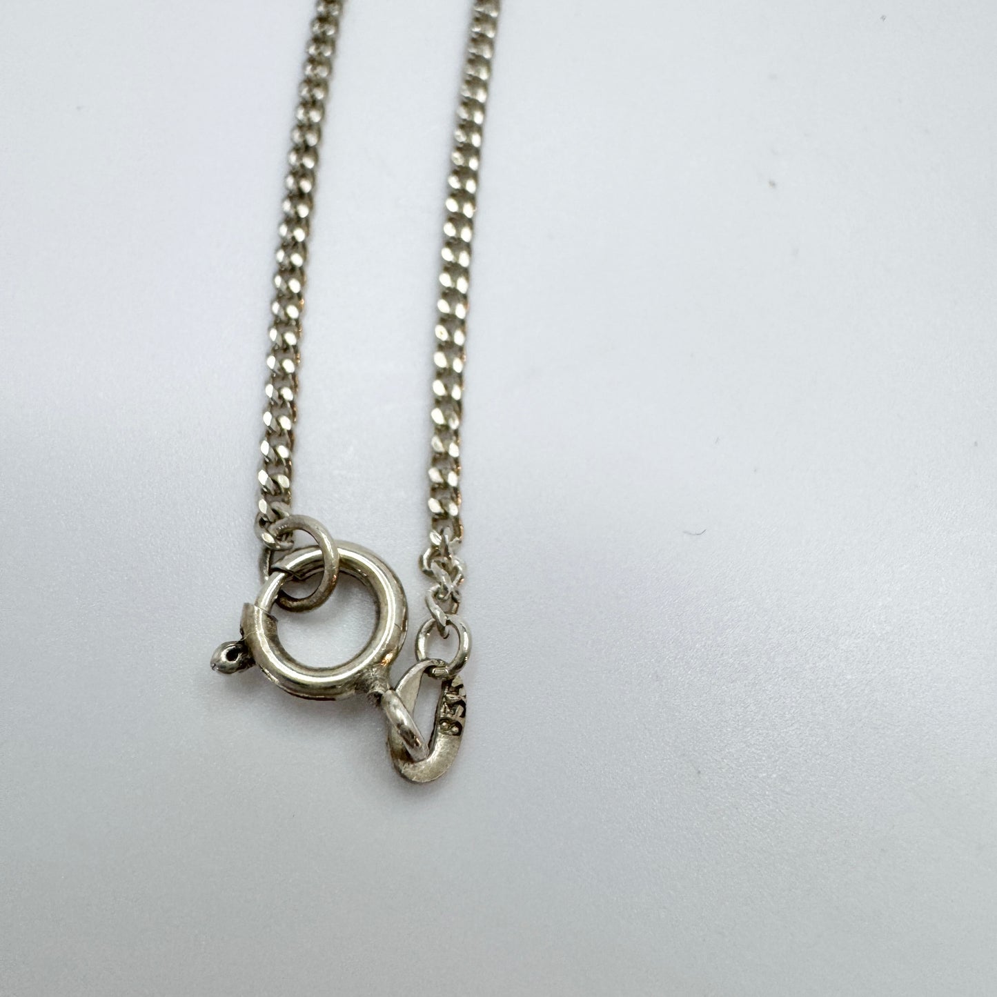 Knoll & Pregizer, Germany early 1900s. Solid Silver Paste Pendant Necklace