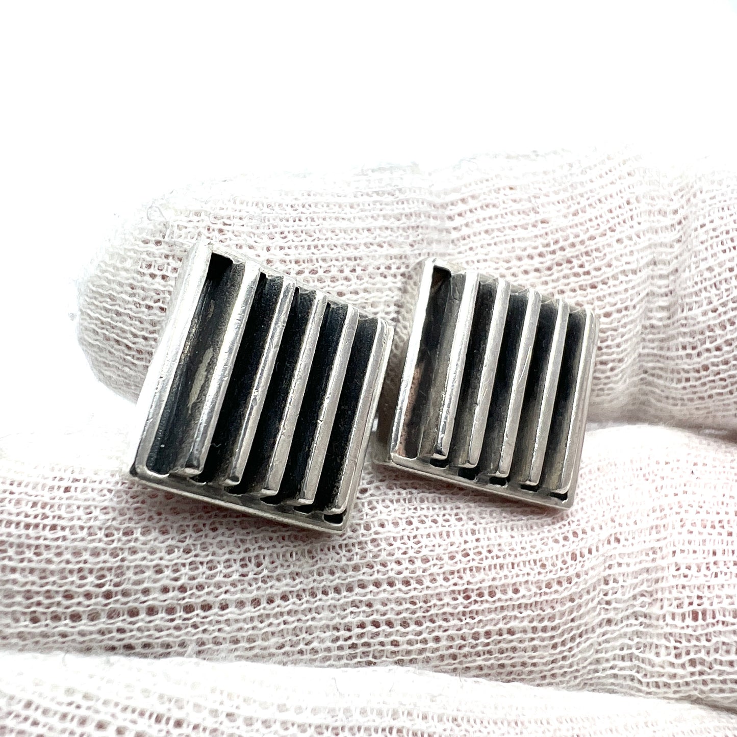 Railo K. Säde, Finland 1966. Vintage Solid Silver Cufflinks.