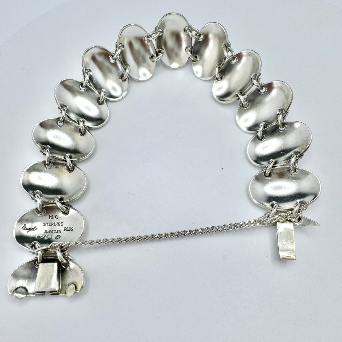 Gertrud Engel for Michelsen, Sweden 1951. Vintage Sterling Silver Bracelet. Signed.